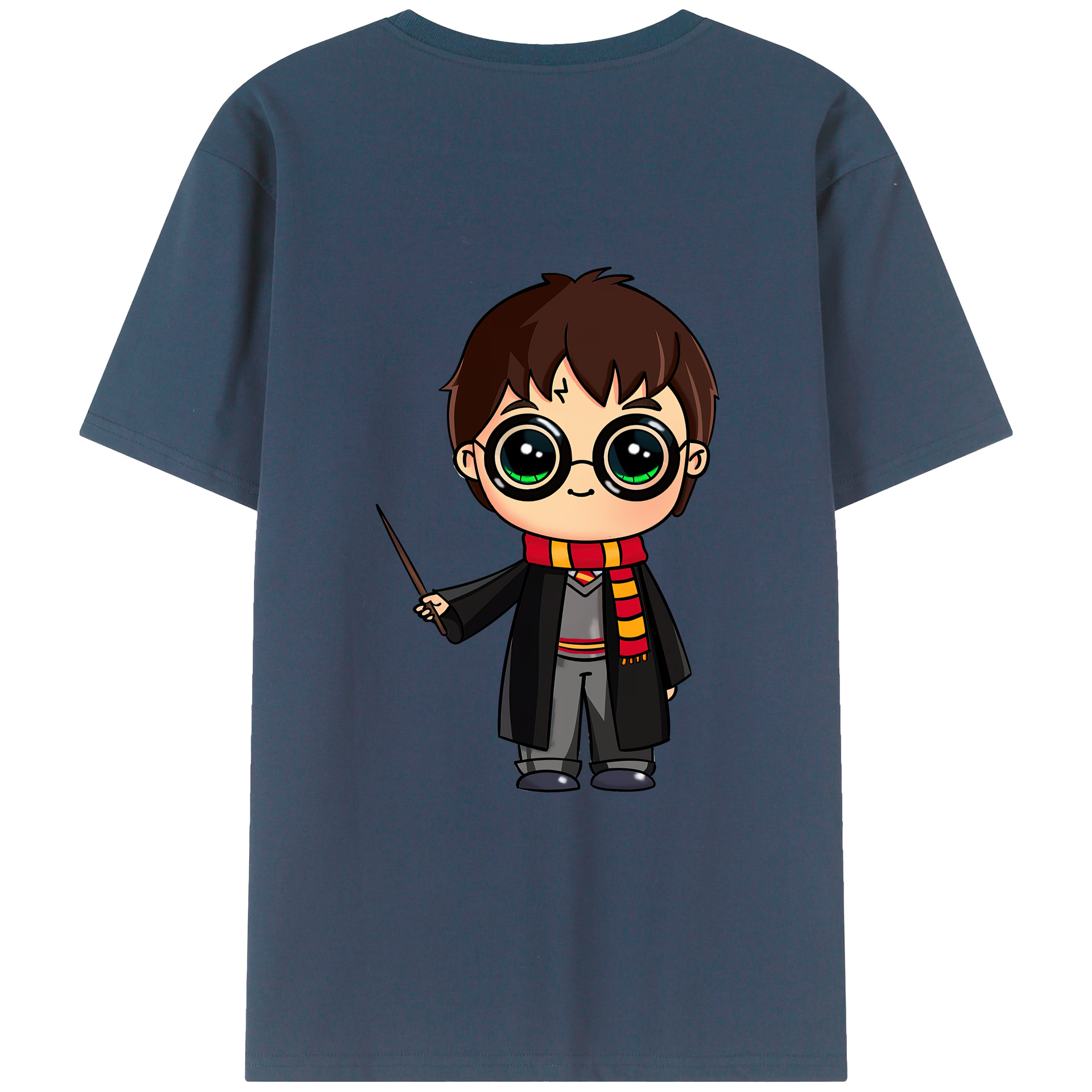 （画像用） Harry Potter ハリー・ポッターシリーズ 綿100％ メンズ半袖Tシャツ（バックプリント） 通気性