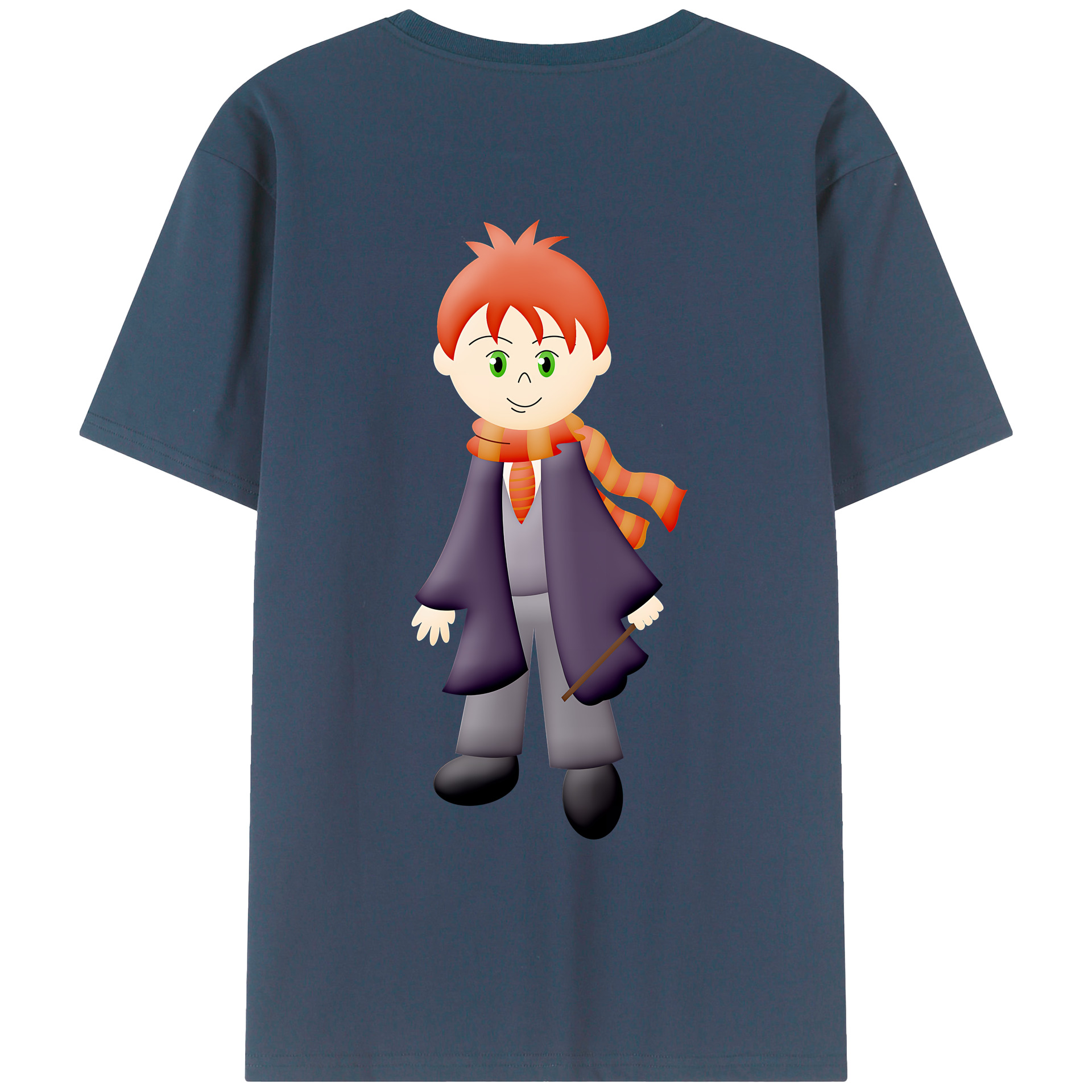 （画像用） Harry Potter ハリー・ポッターシリーズ 綿100％ メンズ半袖Tシャツ（バックプリント） 通気性