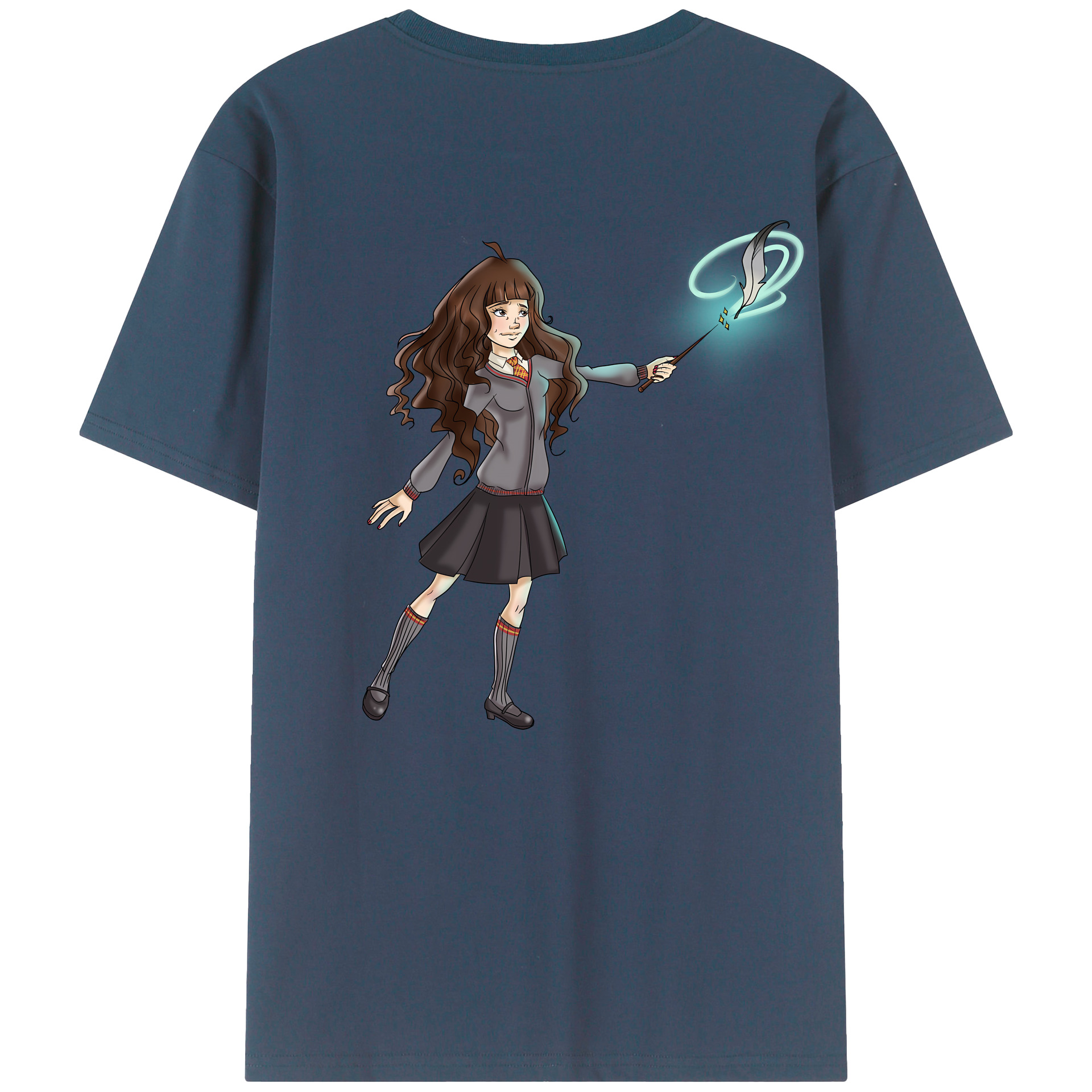 （画像用） Harry Potter ハリー・ポッターシリーズ 綿100％ メンズ半袖Tシャツ（バックプリント） 通気性