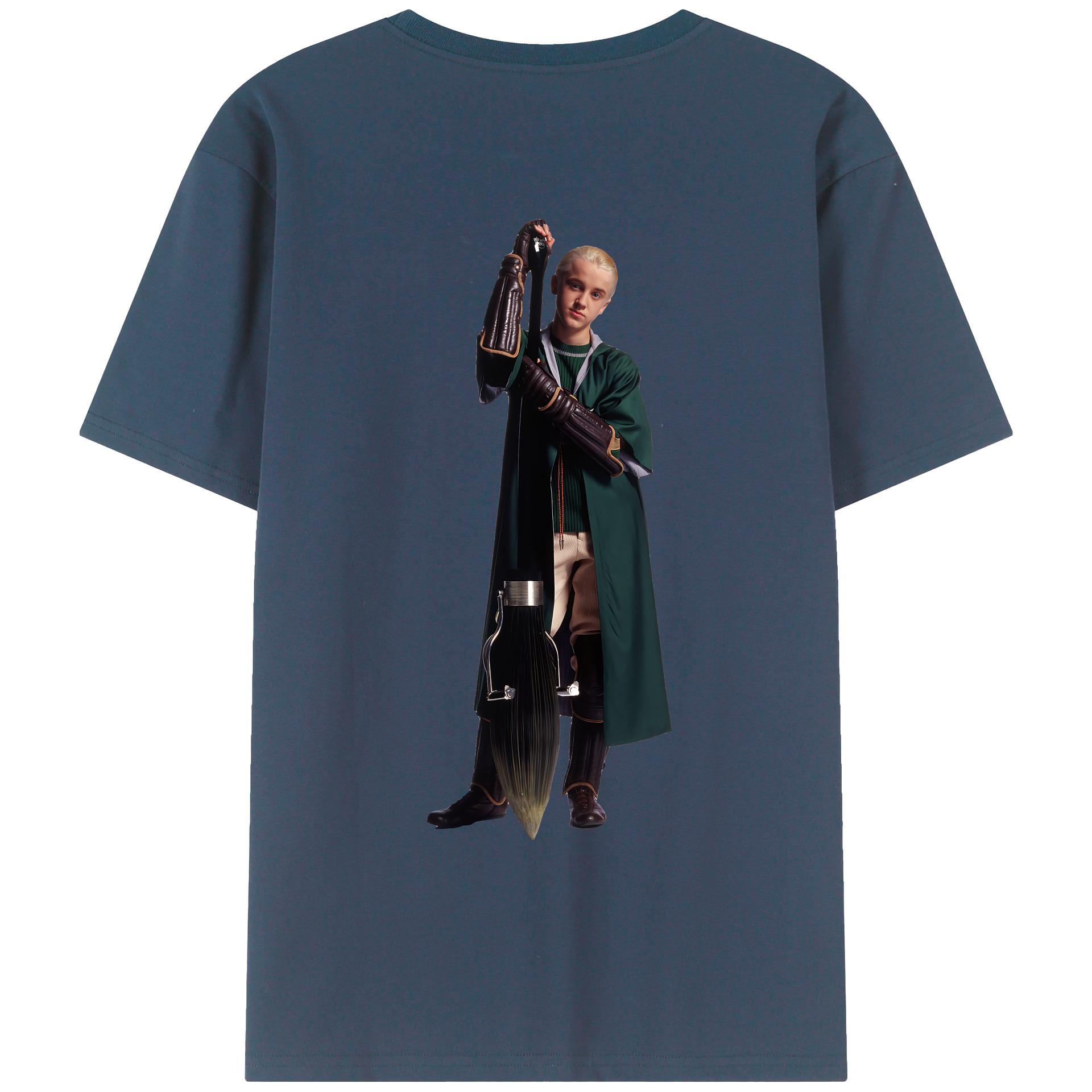 （画像用） Harry Potter ハリー・ポッターシリーズ 綿100％ メンズ半袖Tシャツ（バックプリント） 通気性