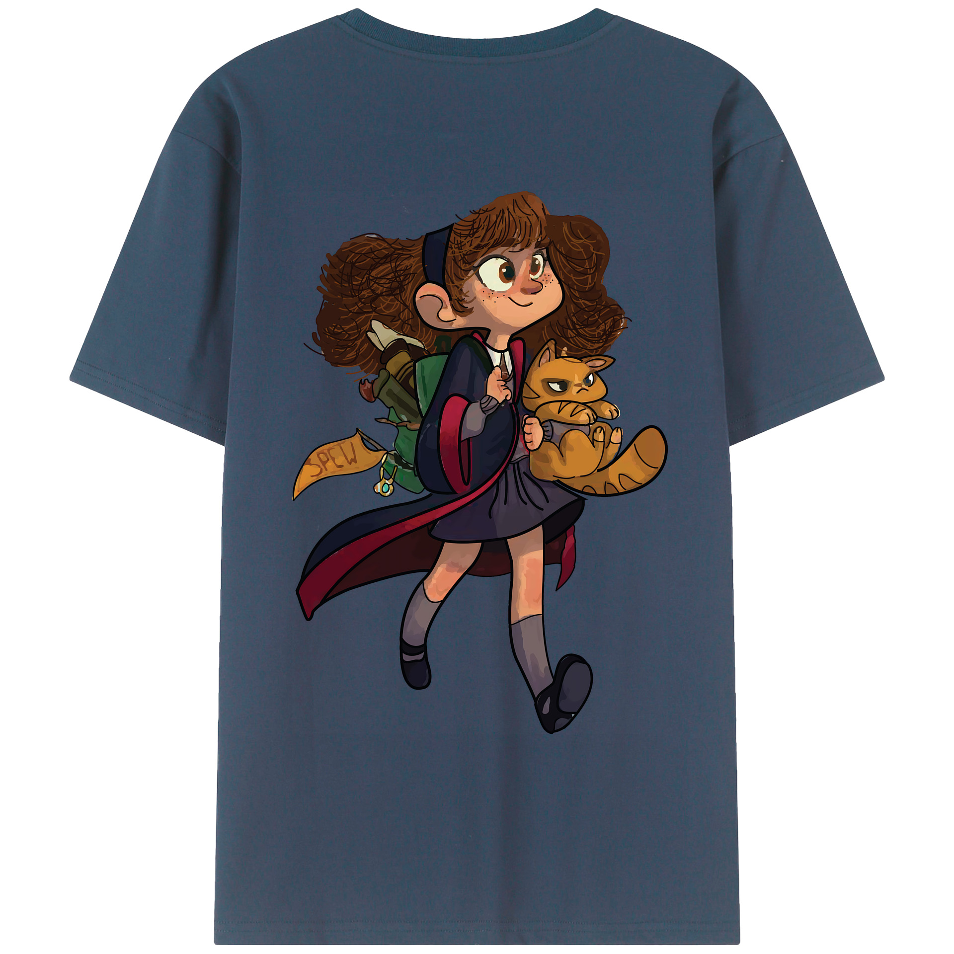 （画像用） Harry Potter ハリー・ポッターシリーズ 綿100％ メンズ半袖Tシャツ（バックプリント） 通気性