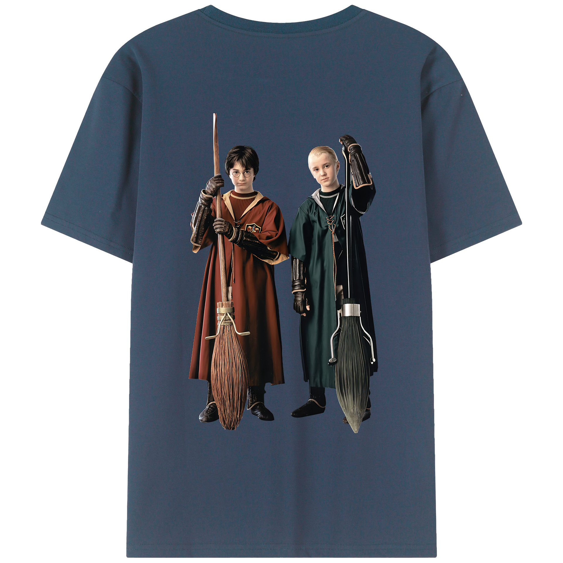 （画像用） Harry Potter ハリー・ポッターシリーズ 綿100％ メンズ半袖Tシャツ（バックプリント） 通気性