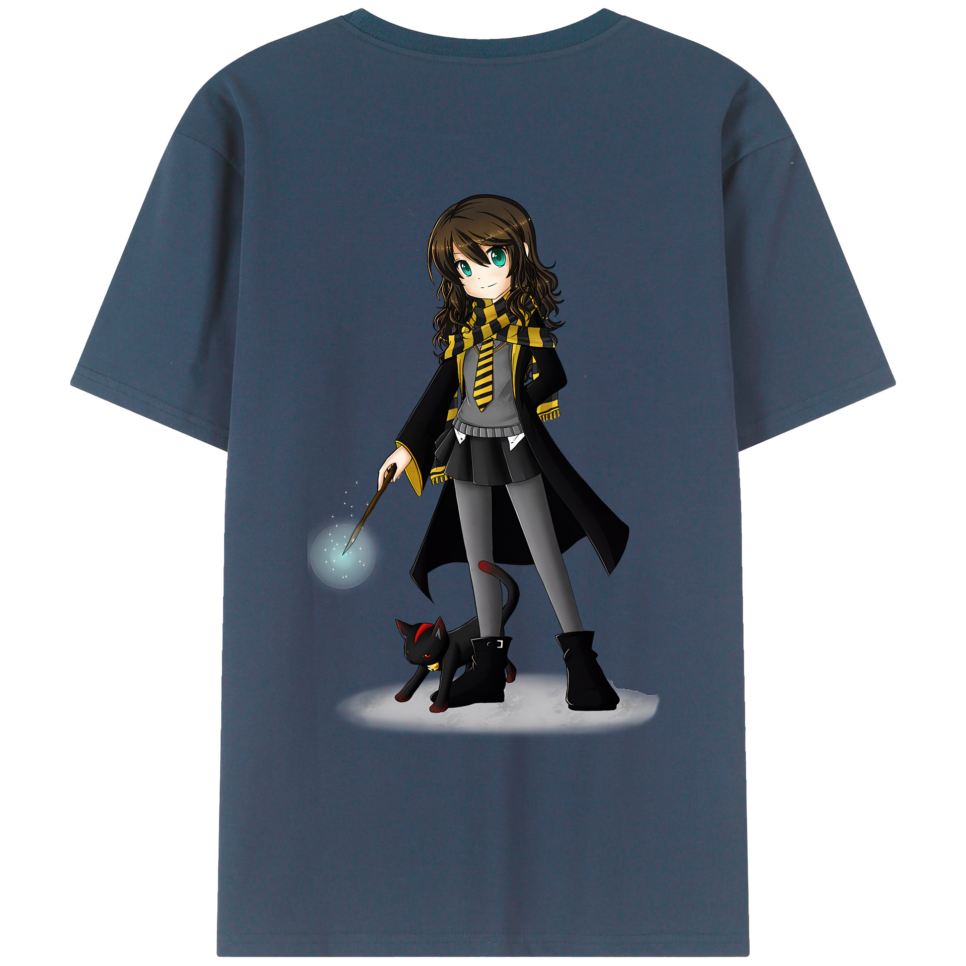 （画像用） Harry Potter ハリー・ポッターシリーズ 綿100％ メンズ半袖Tシャツ（バックプリント） 通気性