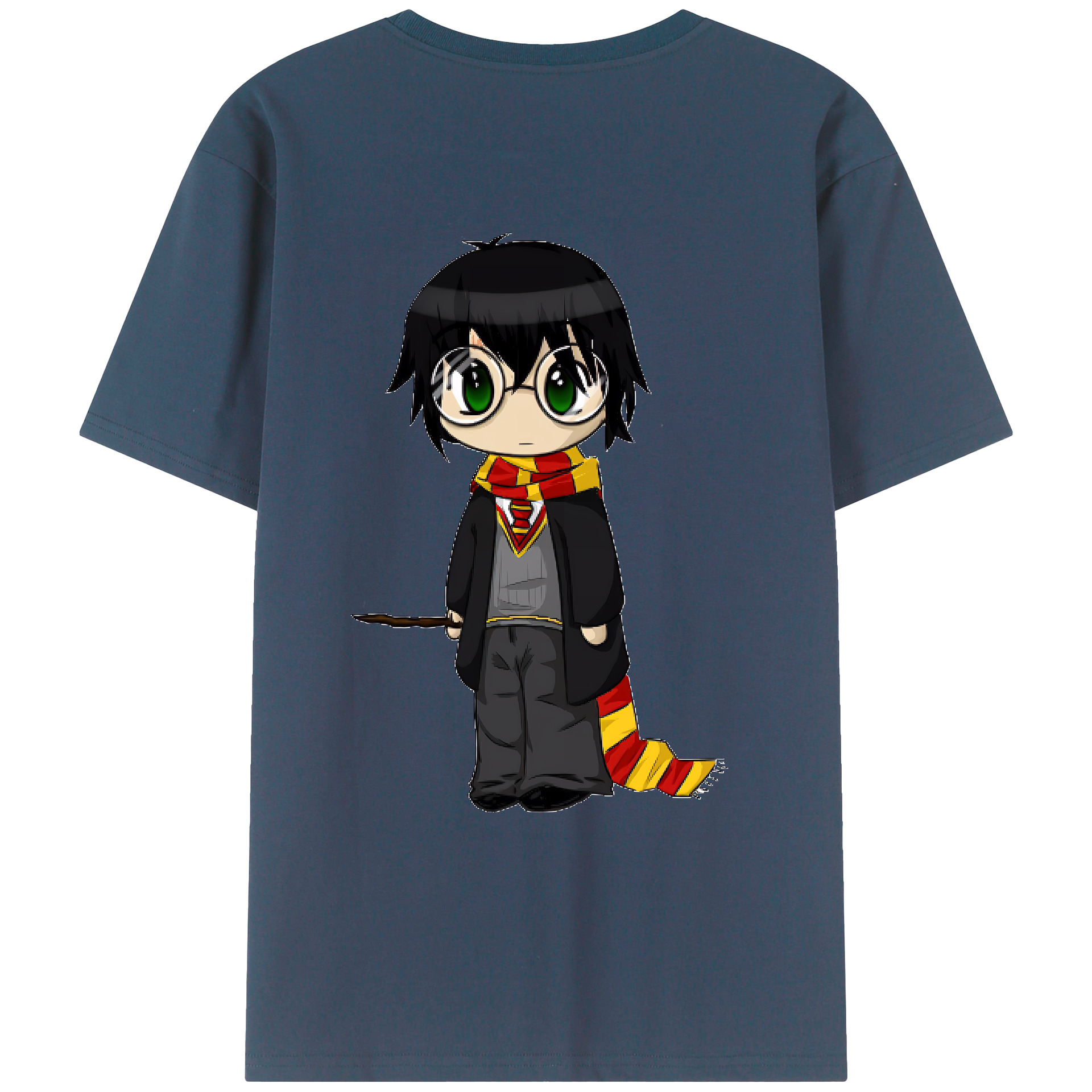 （画像用） Harry Potter ハリー・ポッターシリーズ 綿100％ メンズ半袖Tシャツ（バックプリント） 通気性