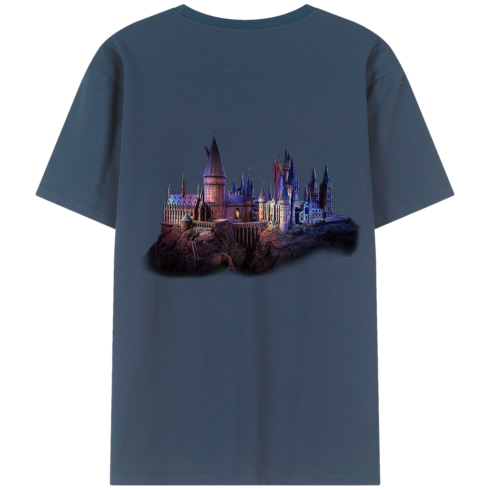 （画像用） Harry Potter ハリー・ポッターシリーズ 綿100％ メンズ半袖Tシャツ（バックプリント） 通気性