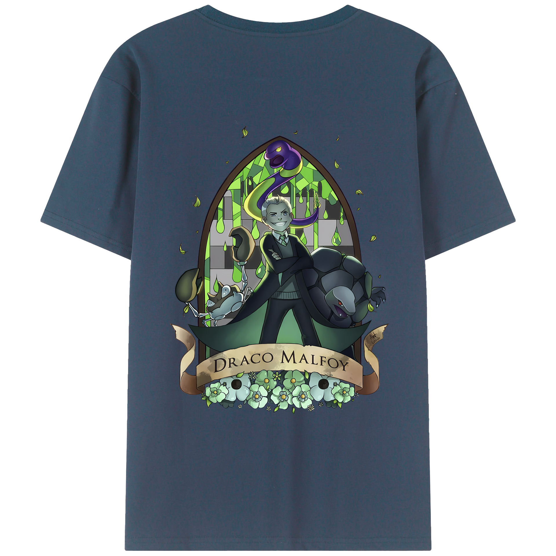 （画像用） Harry Potter ハリー・ポッターシリーズ 綿100％ メンズ半袖Tシャツ（バックプリント） 通気性
