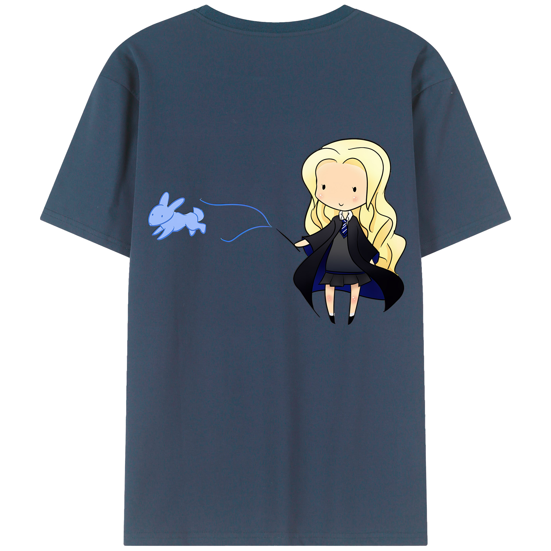 （画像用） Harry Potter ハリー・ポッターシリーズ 綿100％ メンズ半袖Tシャツ（バックプリント） 通気性