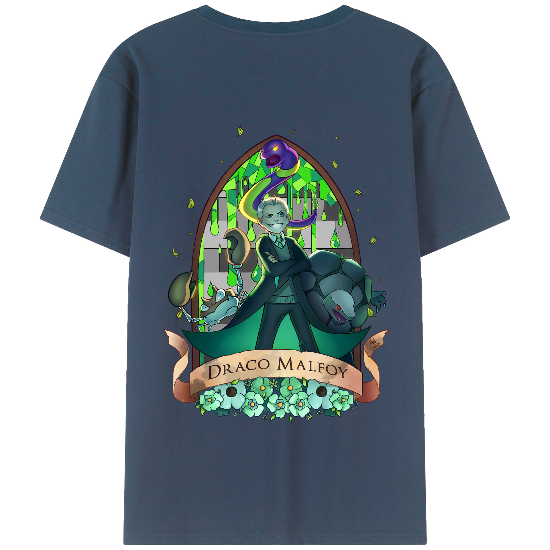 （画像用） Harry Potter ハリー・ポッターシリーズ 綿100％ メンズ半袖Tシャツ（バックプリント） 通気性