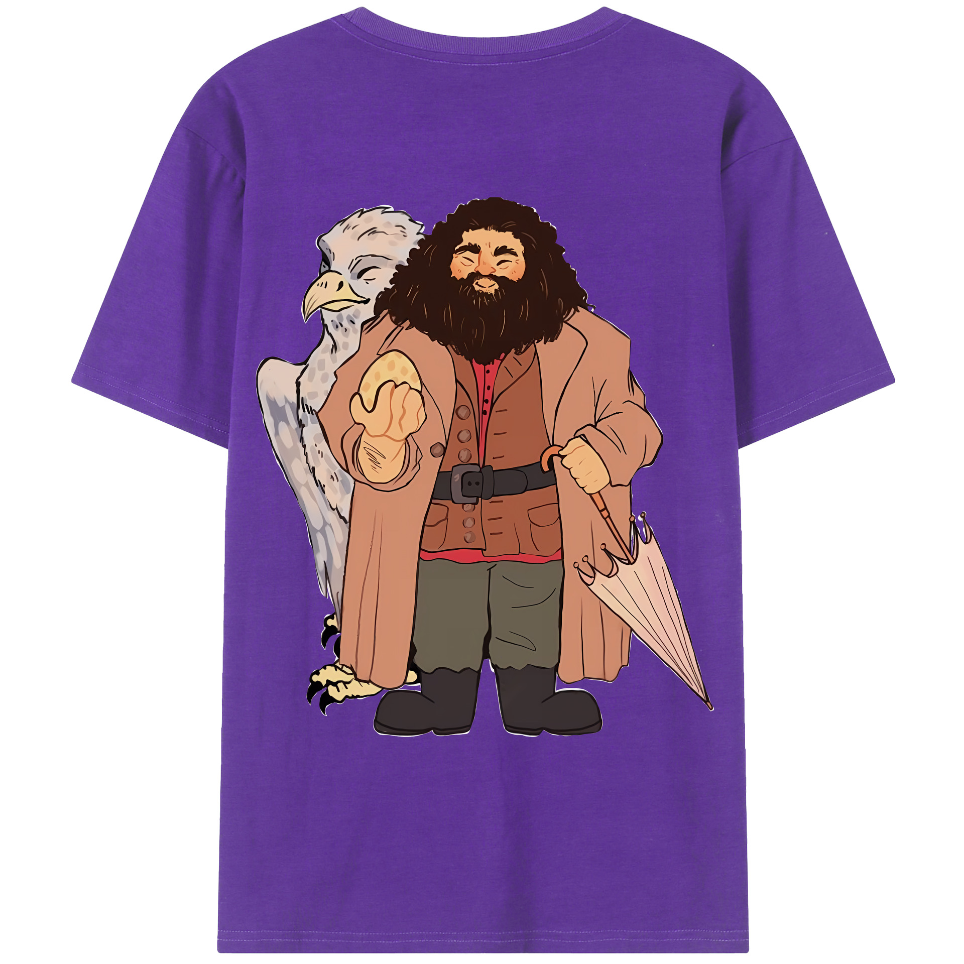 （画像用） Harry Potter ハリー・ポッターシリーズ 綿100％ メンズ半袖Tシャツ（バックプリント） 通気性
