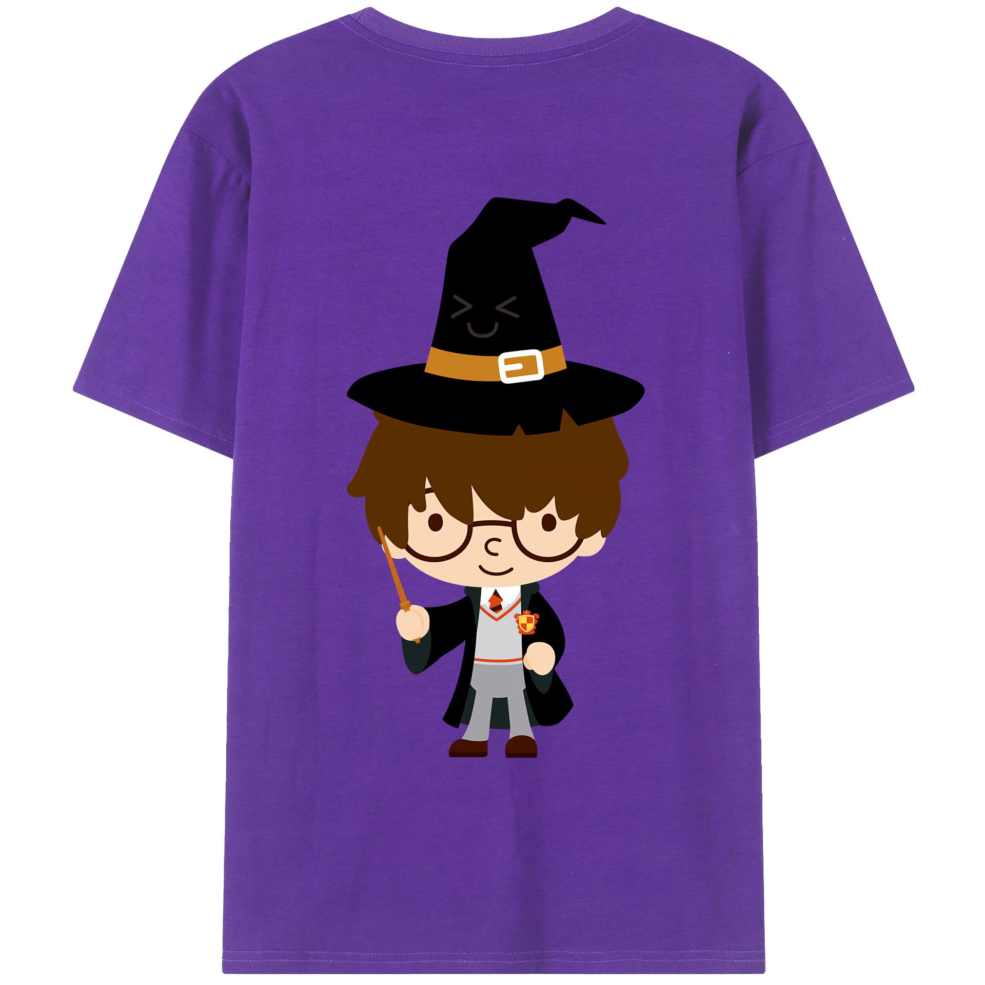 （画像用） Harry Potter ハリー・ポッターシリーズ 綿100％ メンズ半袖Tシャツ（バックプリント） 通気性