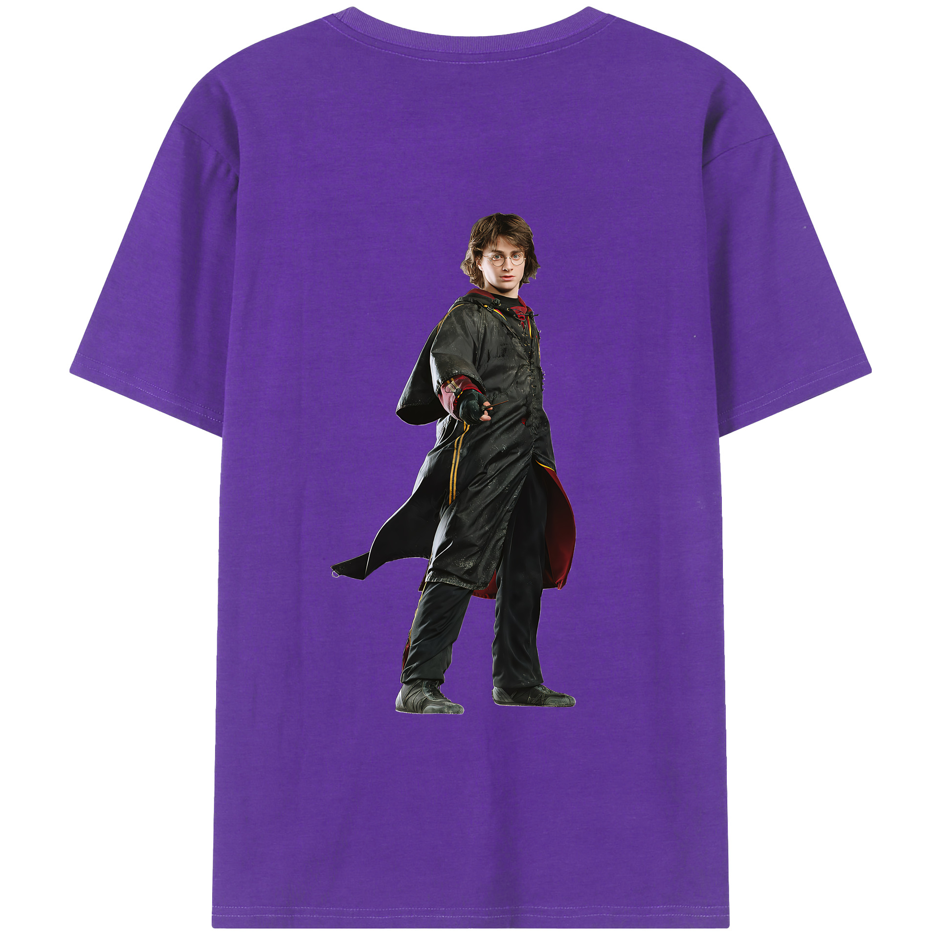 （画像用） Harry Potter ハリー・ポッターシリーズ 綿100％ メンズ半袖Tシャツ（バックプリント） 通気性