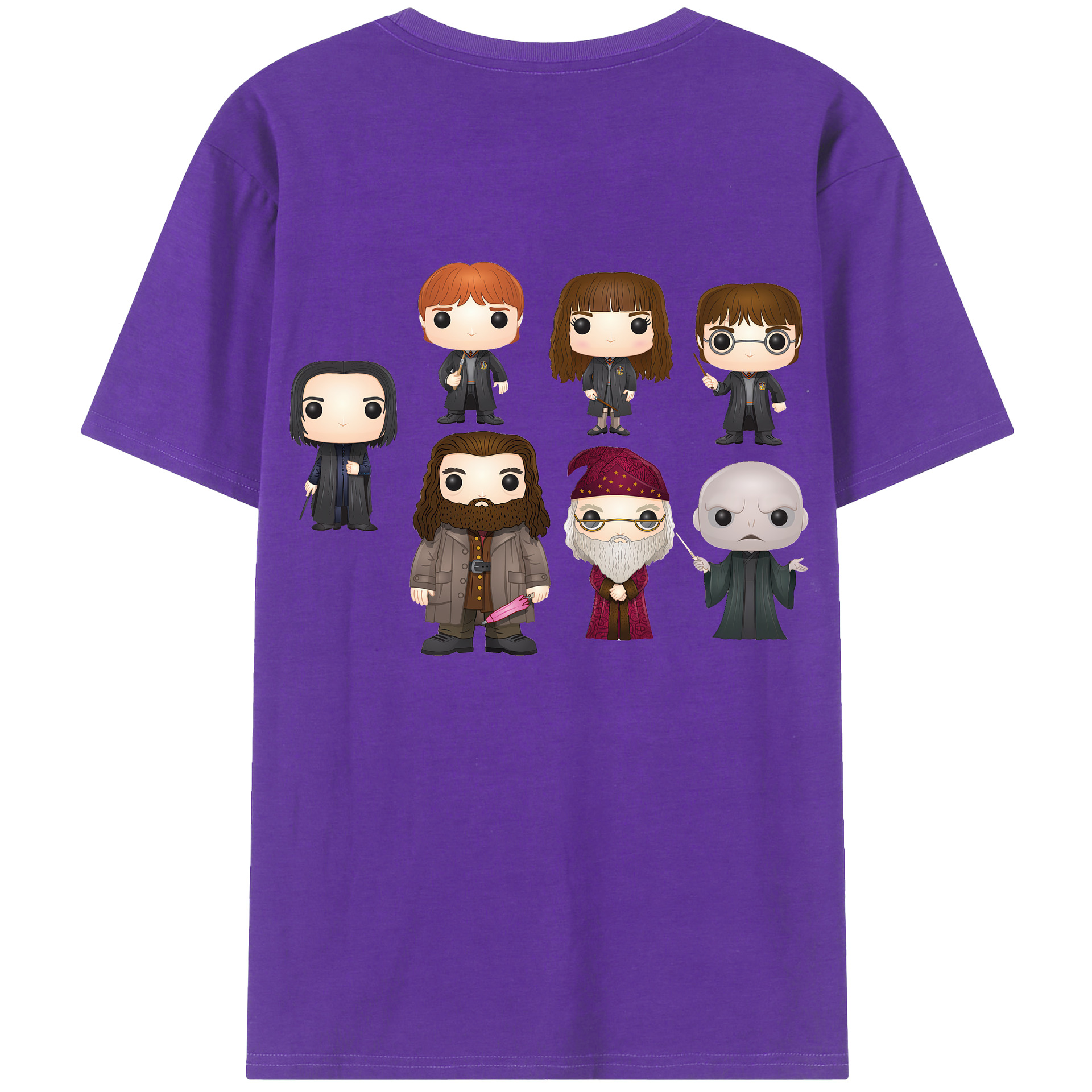 （画像用） Harry Potter ハリー・ポッターシリーズ 綿100％ メンズ半袖Tシャツ（バックプリント） 通気性