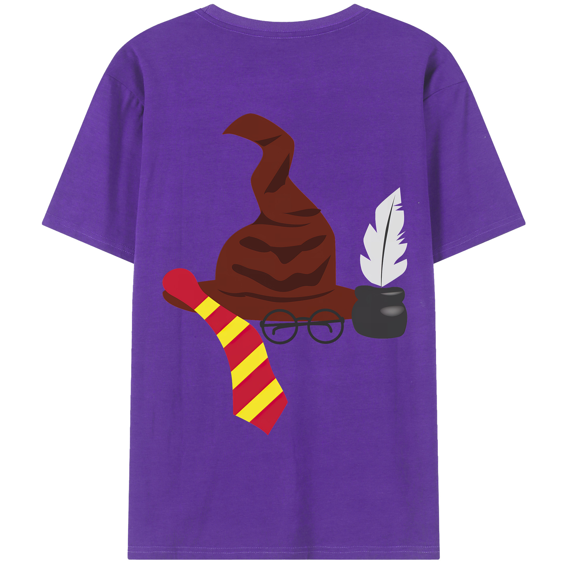 （画像用） Harry Potter ハリー・ポッターシリーズ 綿100％ メンズ半袖Tシャツ（バックプリント） 通気性