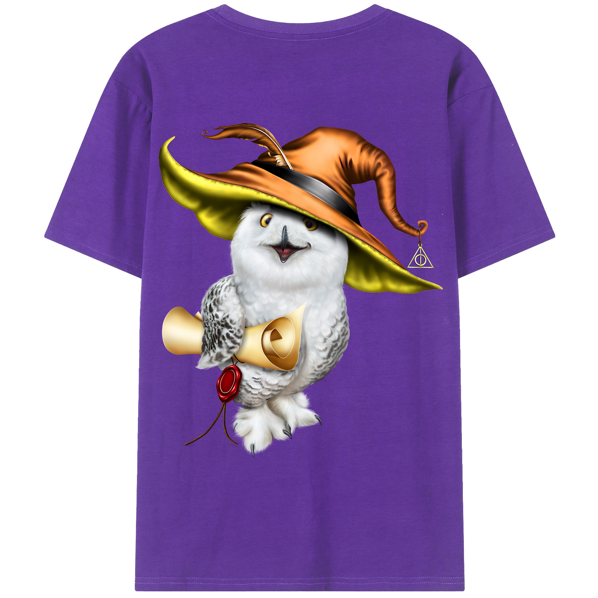 （画像用） Harry Potter ハリー・ポッターシリーズ 綿100％ メンズ半袖Tシャツ（バックプリント） 通気性