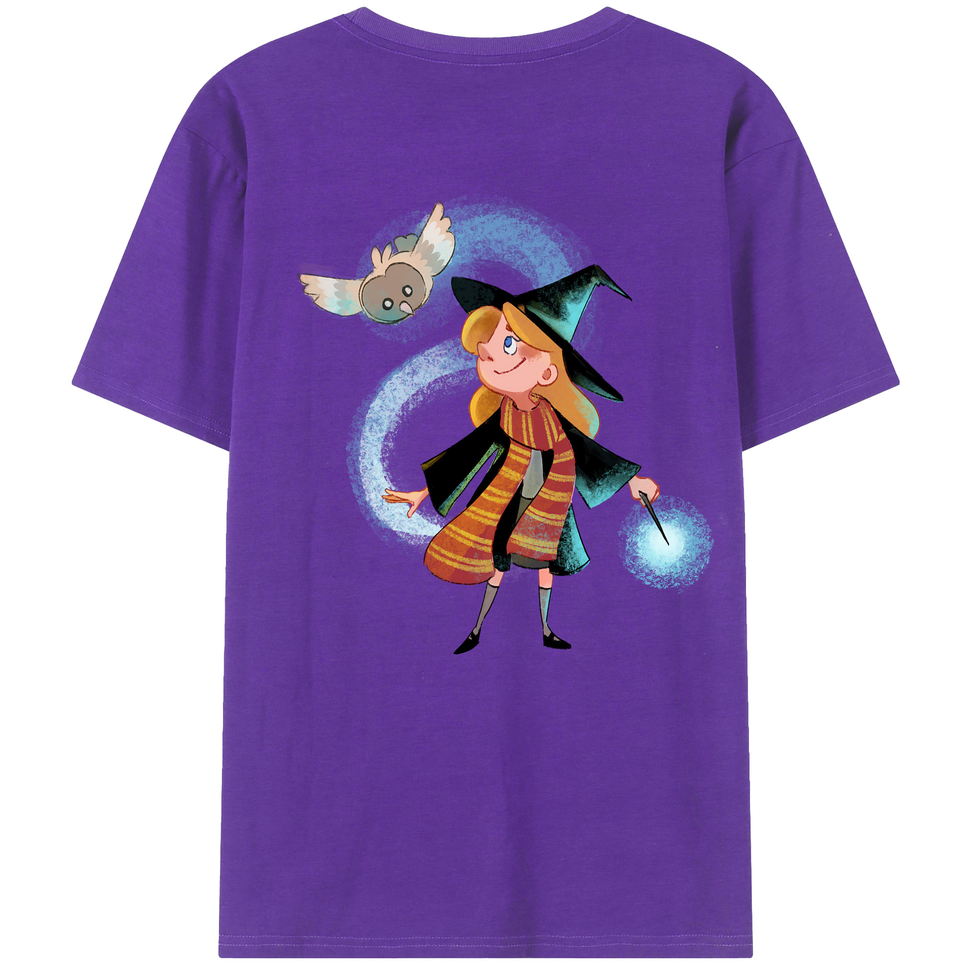 （画像用） Harry Potter ハリー・ポッターシリーズ 綿100％ メンズ半袖Tシャツ（バックプリント） 通気性