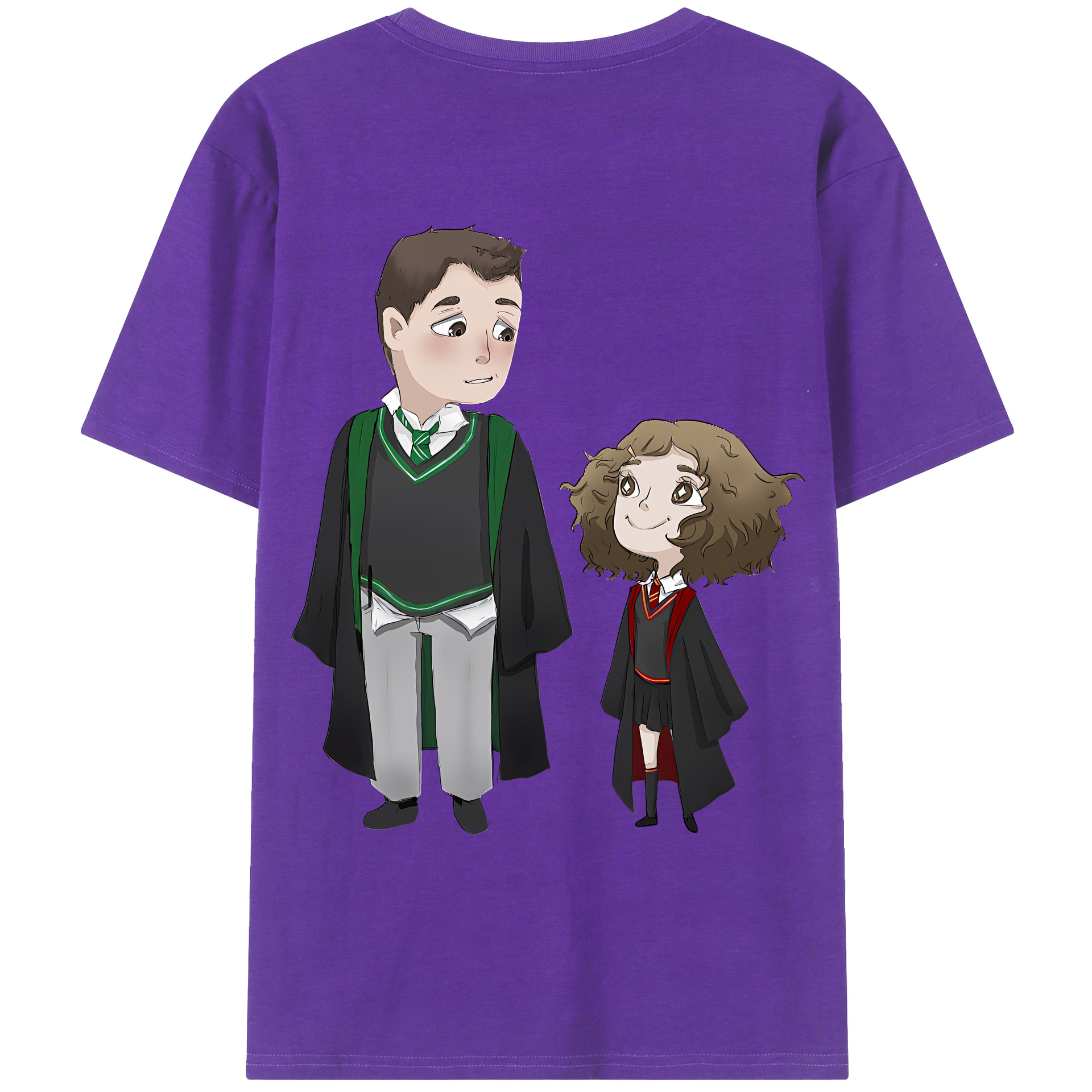 （画像用） Harry Potter ハリー・ポッターシリーズ 綿100％ メンズ半袖Tシャツ（バックプリント） 通気性