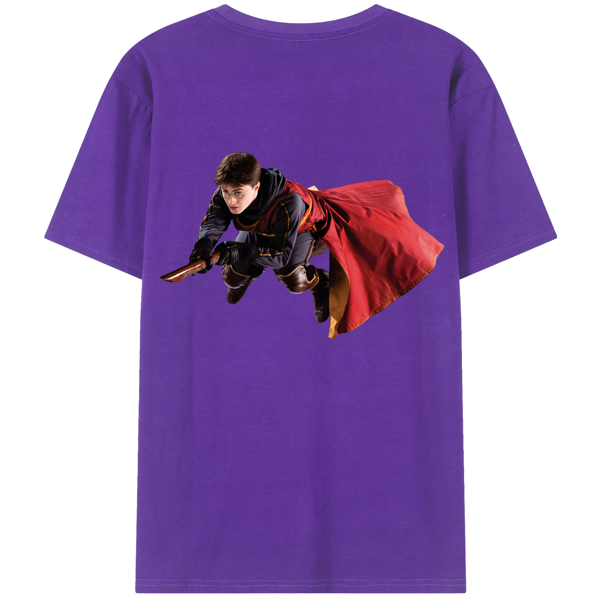 （画像用） Harry Potter ハリー・ポッターシリーズ 綿100％ メンズ半袖Tシャツ（バックプリント） 通気性