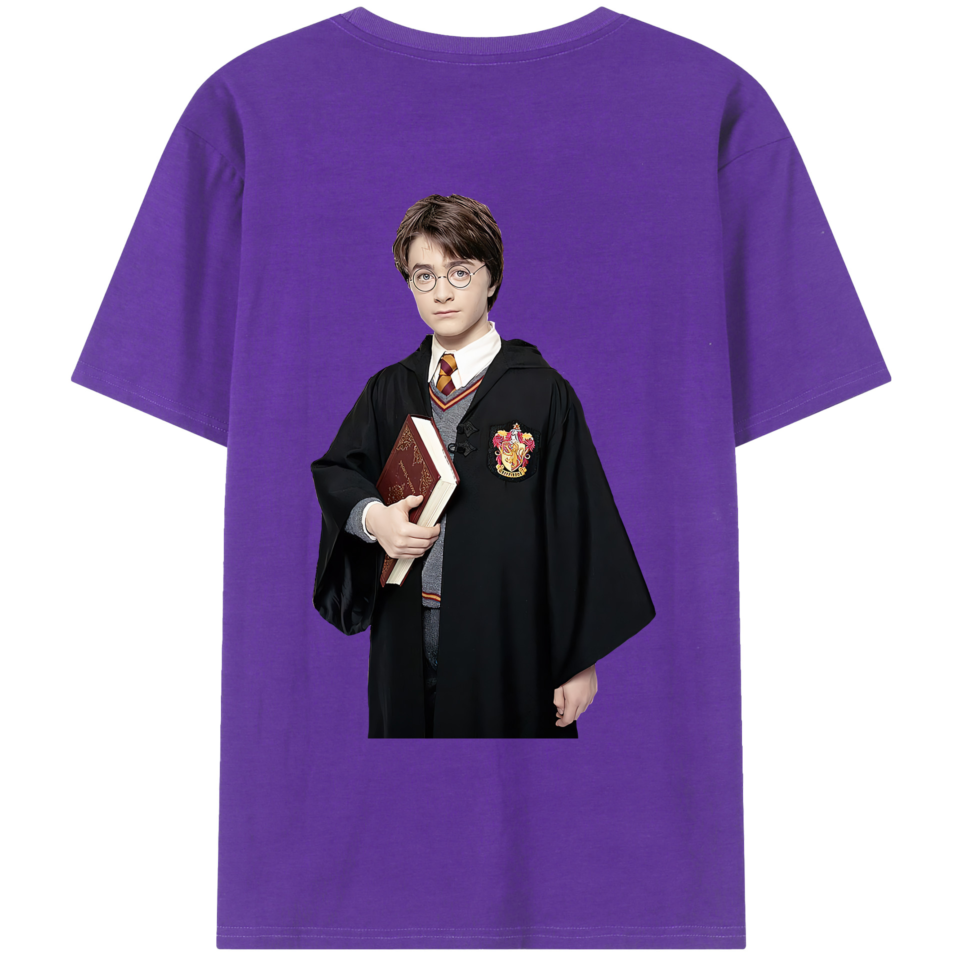 （画像用） Harry Potter ハリー・ポッターシリーズ 綿100％ メンズ半袖Tシャツ（バックプリント） 通気性