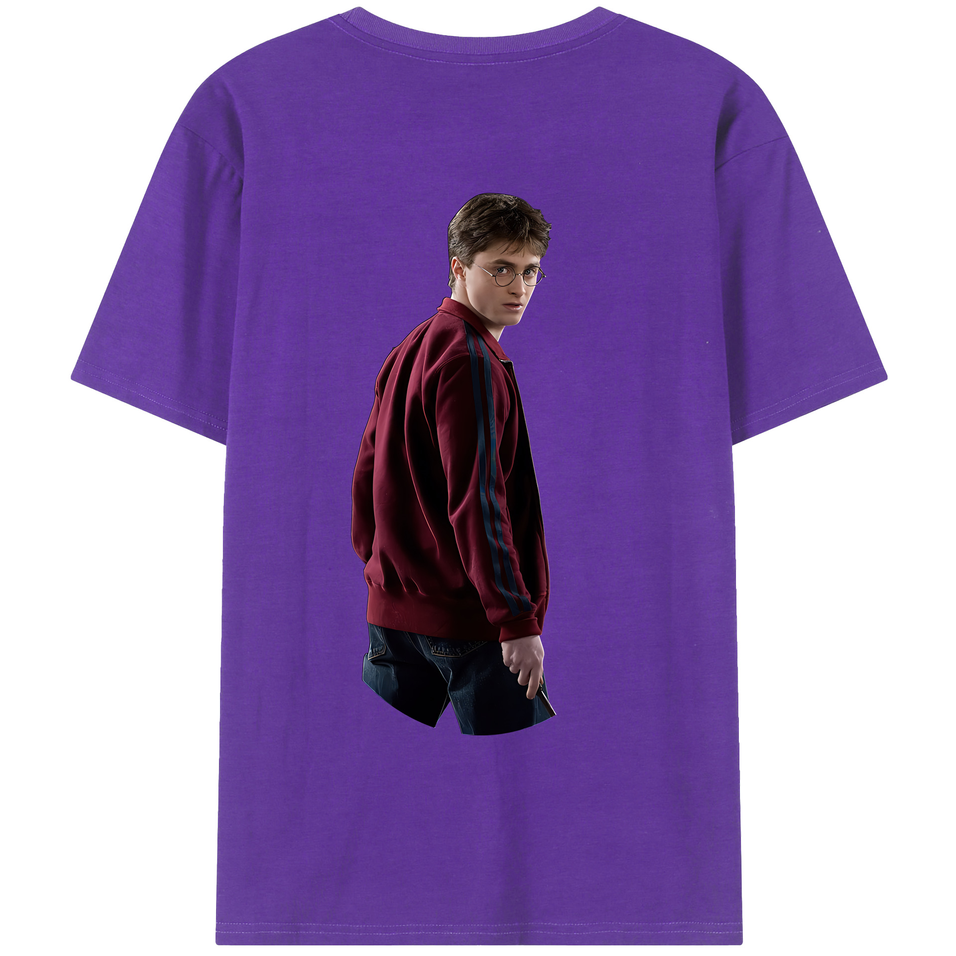 （画像用） Harry Potter ハリー・ポッターシリーズ 綿100％ メンズ半袖Tシャツ（バックプリント） 通気性