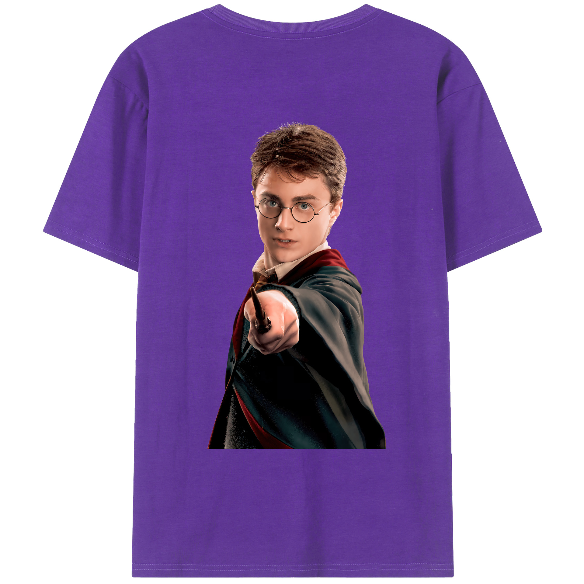 （画像用） Harry Potter ハリー・ポッターシリーズ 綿100％ メンズ半袖Tシャツ（バックプリント） 通気性