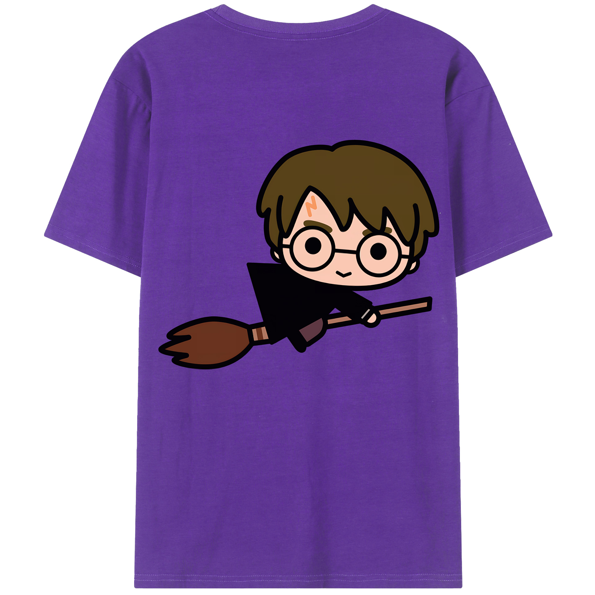 （画像用） Harry Potter ハリー・ポッターシリーズ 綿100％ メンズ半袖Tシャツ（バックプリント） 通気性
