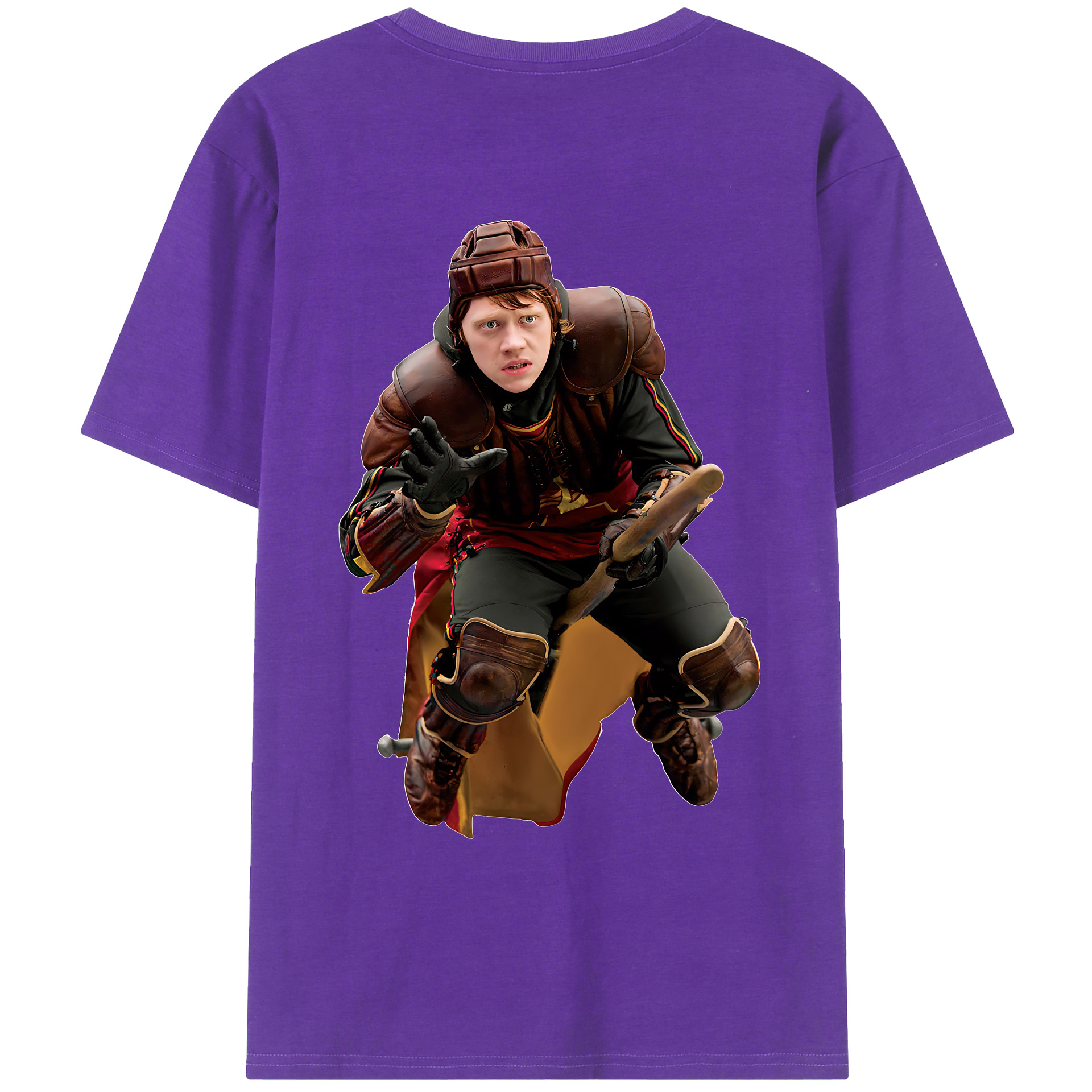 （画像用） Harry Potter ハリー・ポッターシリーズ 綿100％ メンズ半袖Tシャツ（バックプリント） 通気性