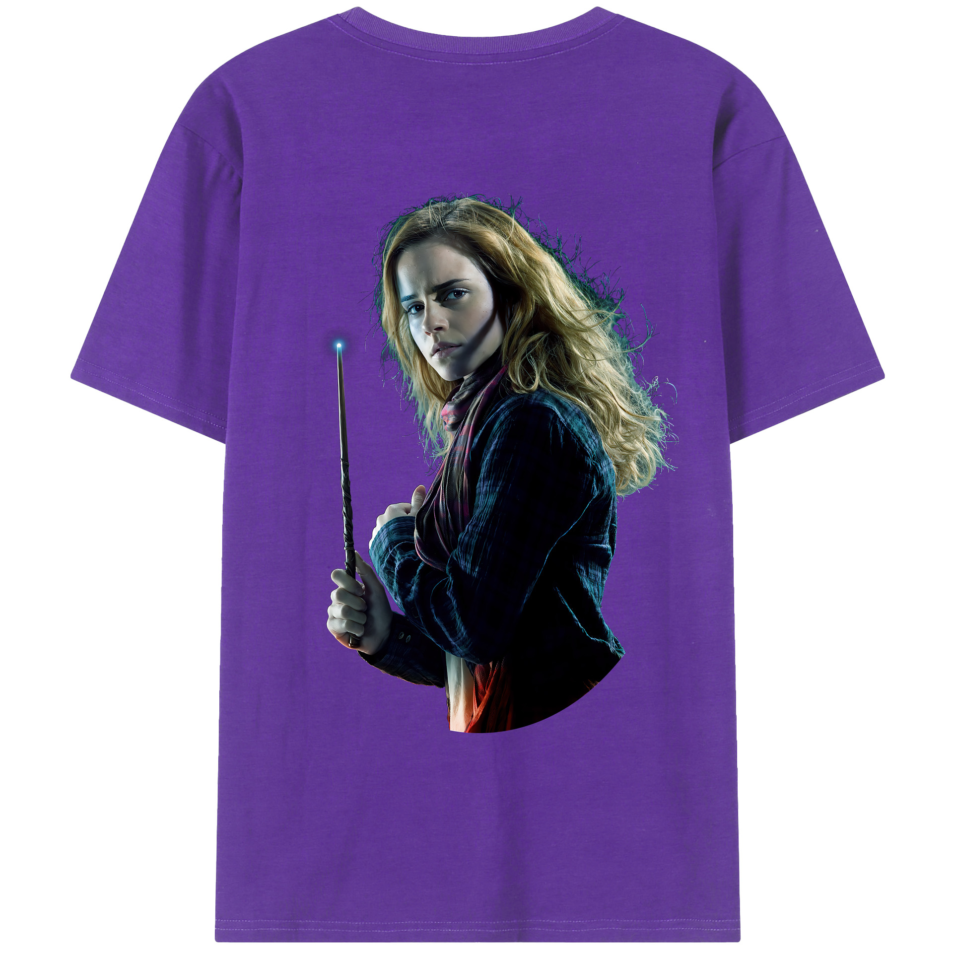 （画像用） Harry Potter ハリー・ポッターシリーズ 綿100％ メンズ半袖Tシャツ（バックプリント） 通気性