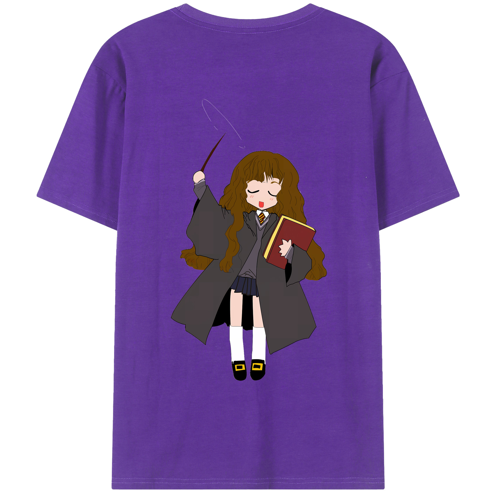 （画像用） Harry Potter ハリー・ポッターシリーズ 綿100％ メンズ半袖Tシャツ（バックプリント） 通気性