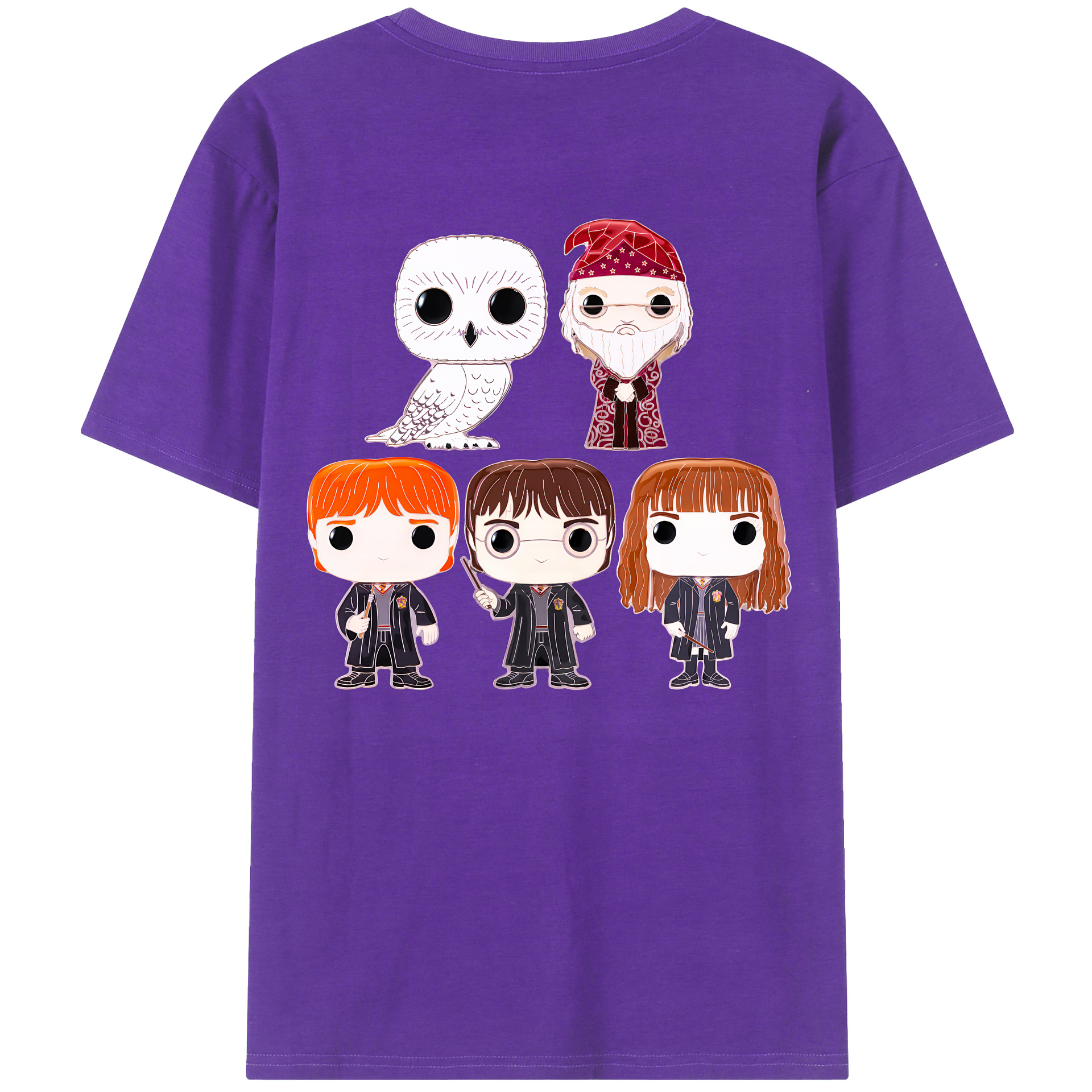 （画像用） Harry Potter ハリー・ポッターシリーズ 綿100％ メンズ半袖Tシャツ（バックプリント） 通気性