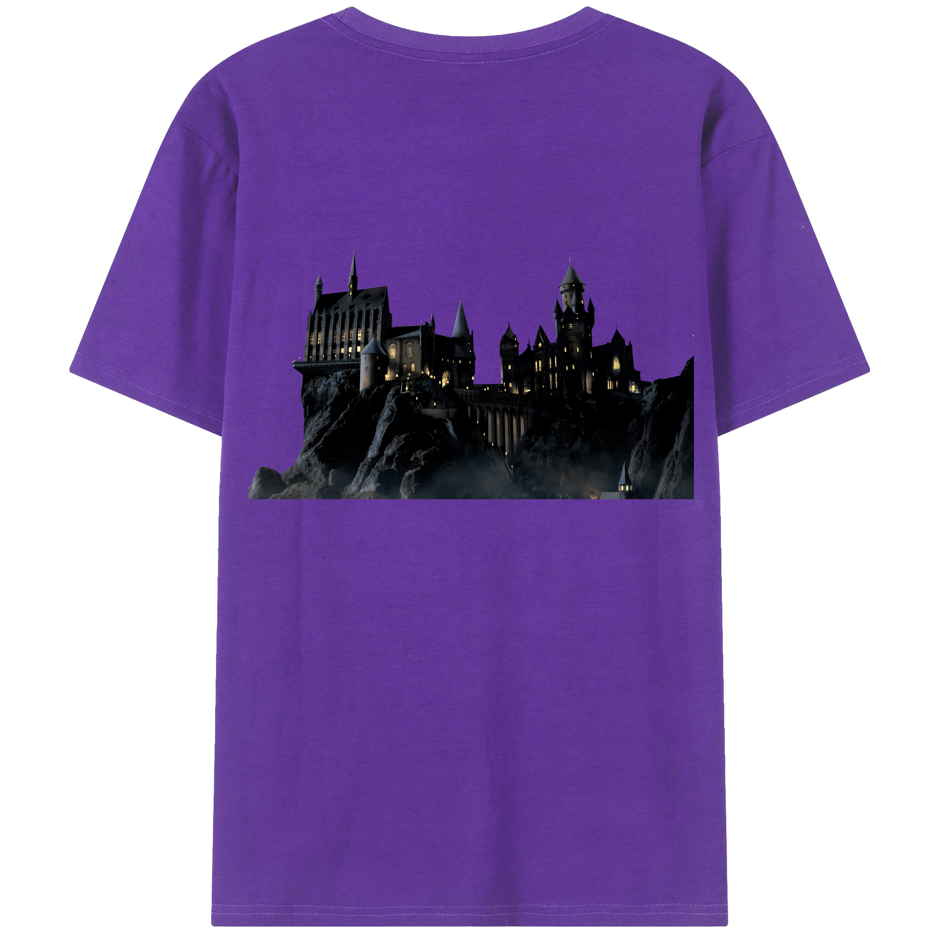 （画像用） Harry Potter ハリー・ポッターシリーズ 綿100％ メンズ半袖Tシャツ（バックプリント） 通気性