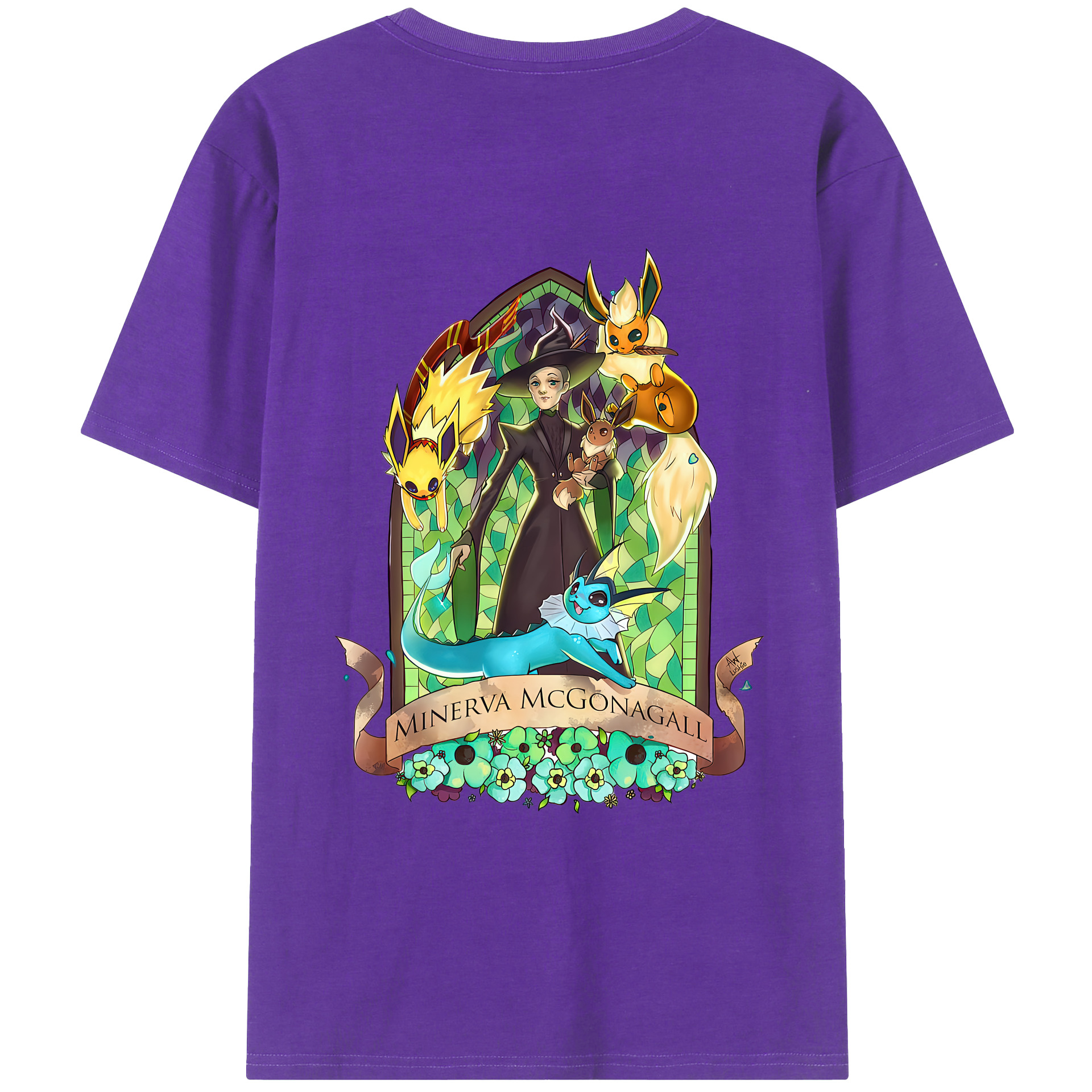 （画像用） Harry Potter ハリー・ポッターシリーズ 綿100％ メンズ半袖Tシャツ（バックプリント） 通気性