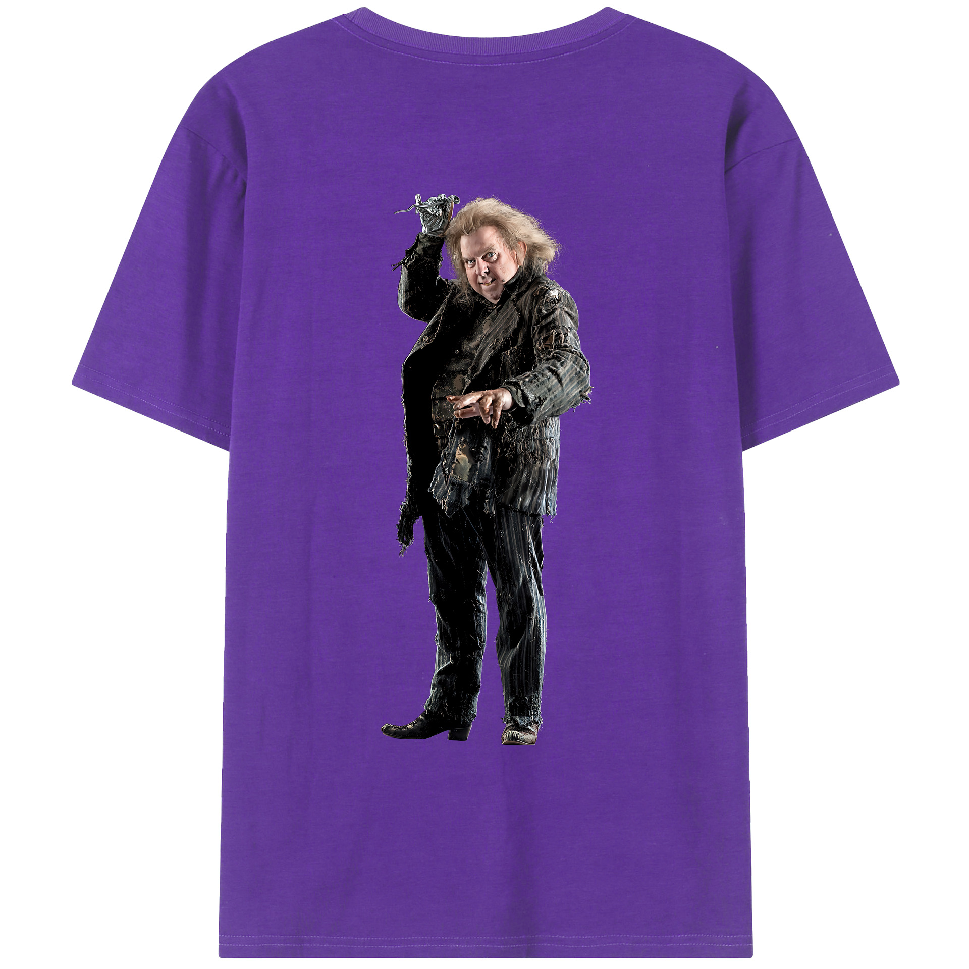 （画像用） Harry Potter ハリー・ポッターシリーズ 綿100％ メンズ半袖Tシャツ（バックプリント） 通気性