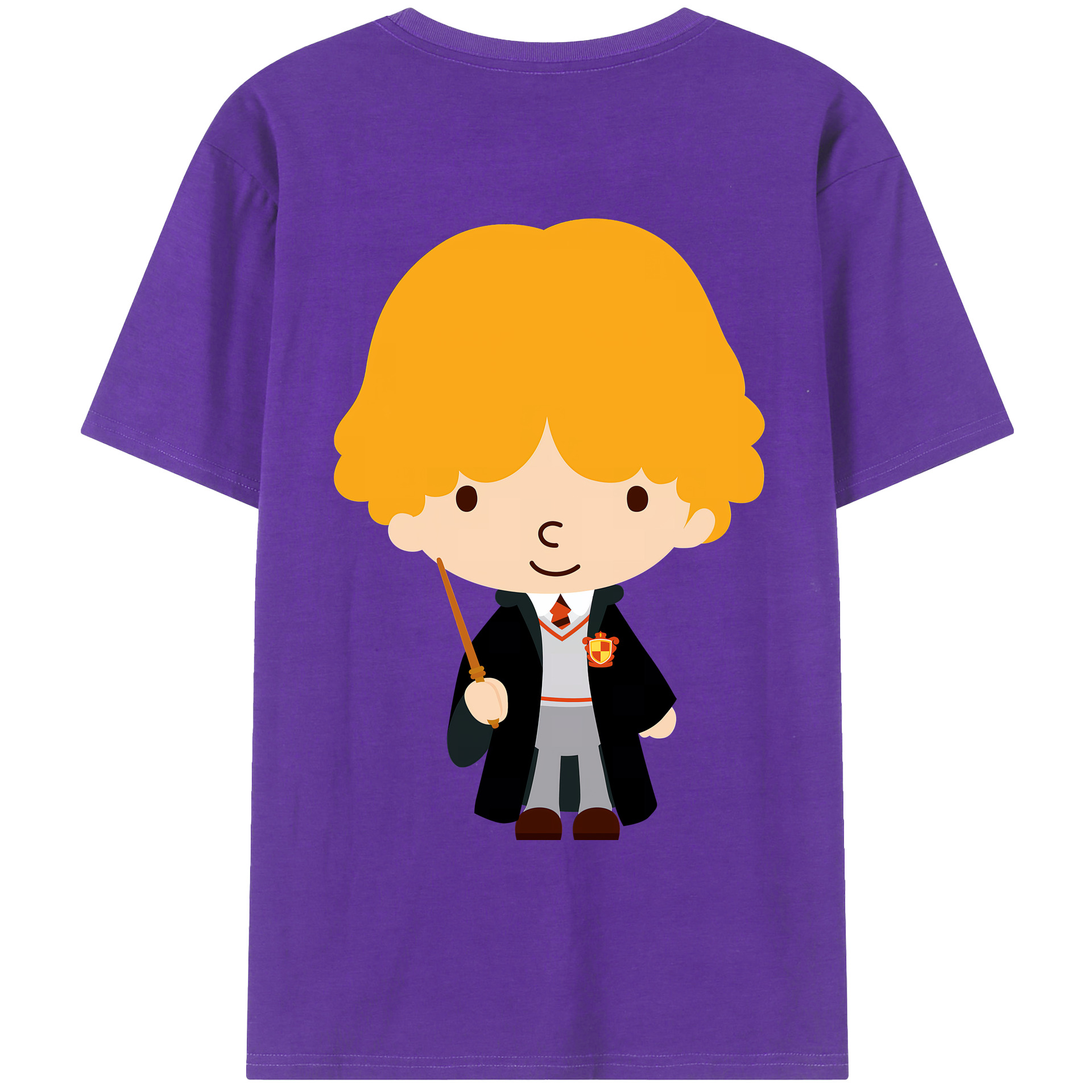 （画像用） Harry Potter ハリー・ポッターシリーズ 綿100％ メンズ半袖Tシャツ（バックプリント） 通気性