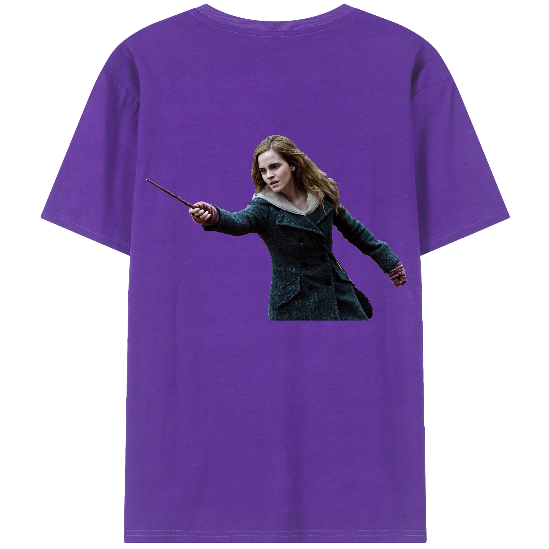 （画像用） Harry Potter ハリー・ポッターシリーズ 綿100％ メンズ半袖Tシャツ（バックプリント） 通気性