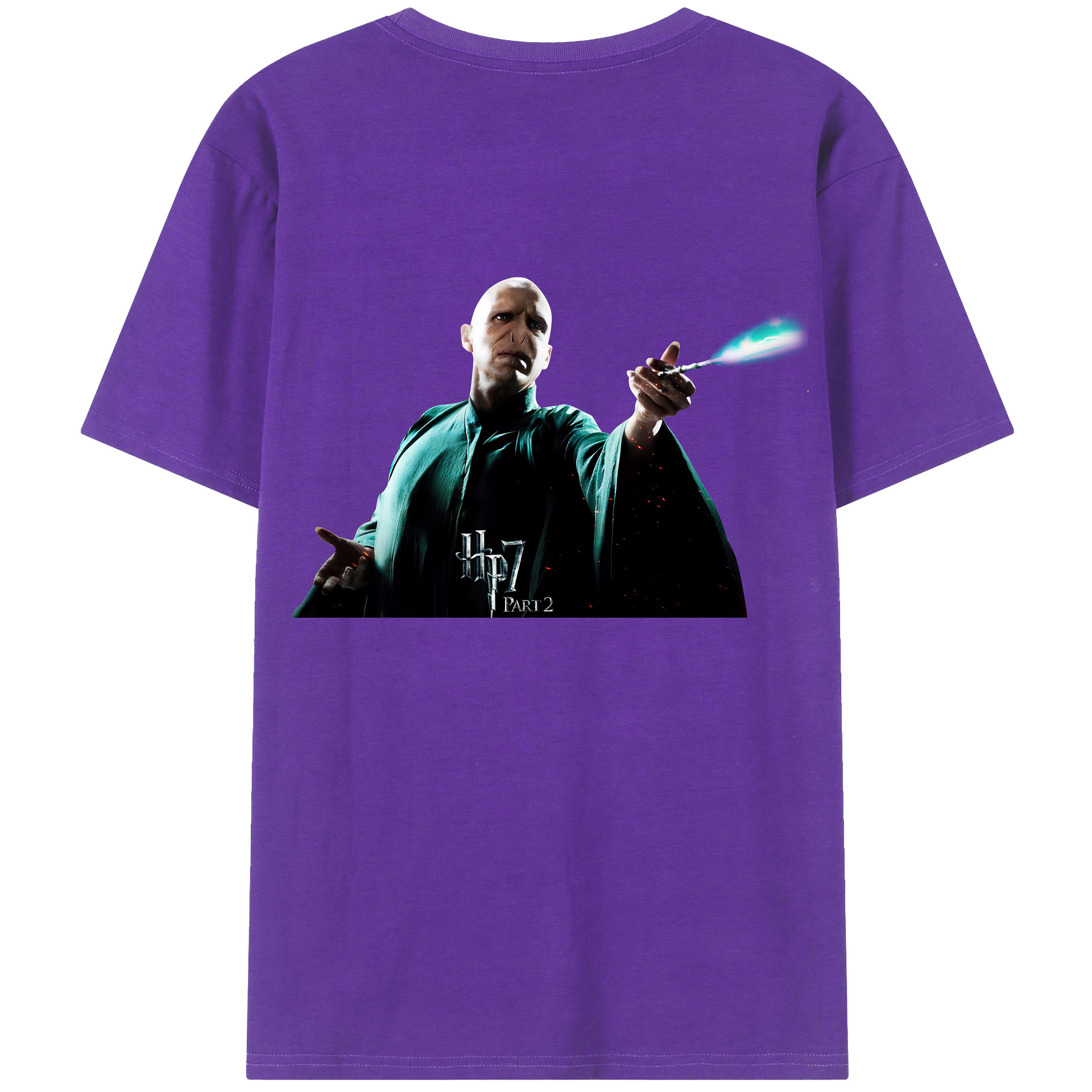 （画像用） Harry Potter ハリー・ポッターシリーズ 綿100％ メンズ半袖Tシャツ（バックプリント） 通気性