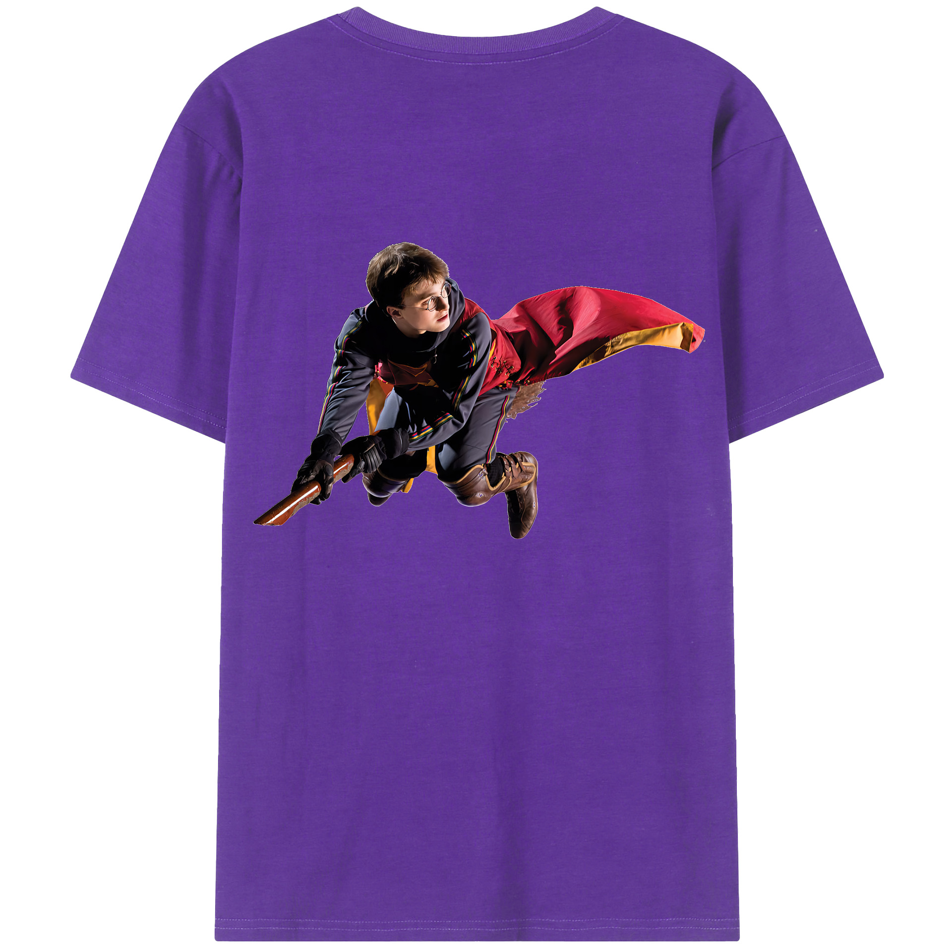 （画像用） Harry Potter ハリー・ポッターシリーズ 綿100％ メンズ半袖Tシャツ（バックプリント） 通気性