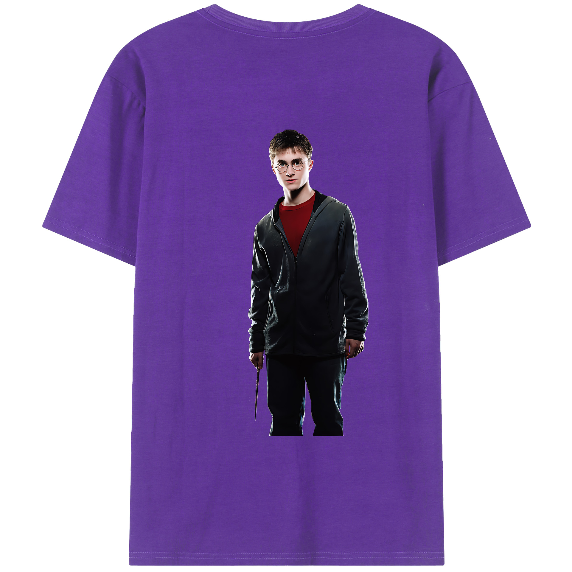 （画像用） Harry Potter ハリー・ポッターシリーズ 綿100％ メンズ半袖Tシャツ（バックプリント） 通気性