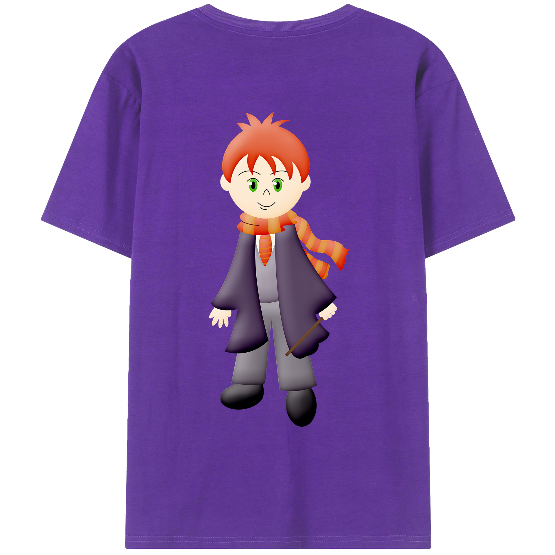 （画像用） Harry Potter ハリー・ポッターシリーズ 綿100％ メンズ半袖Tシャツ（バックプリント） 通気性