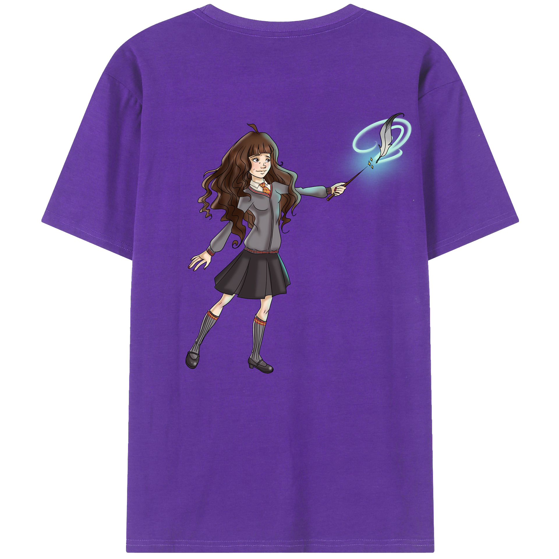 （画像用） Harry Potter ハリー・ポッターシリーズ 綿100％ メンズ半袖Tシャツ（バックプリント） 通気性