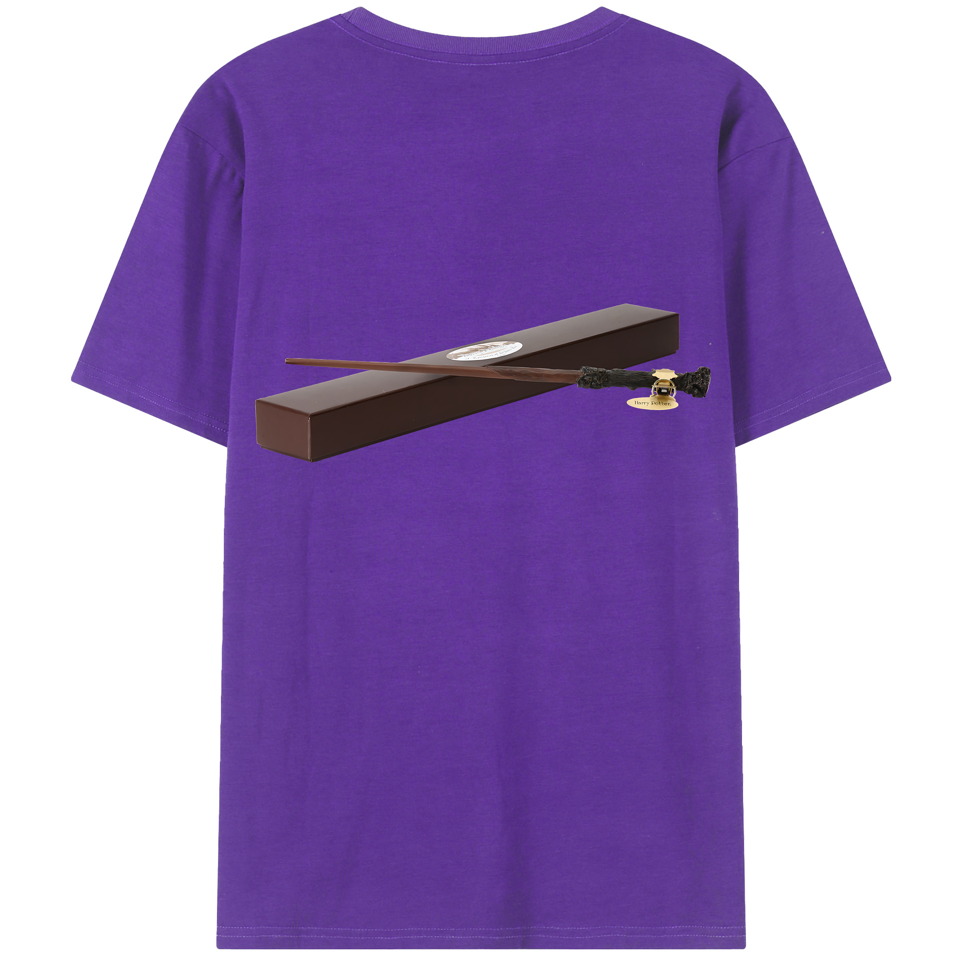 （画像用） Harry Potter ハリー・ポッターシリーズ 綿100％ メンズ半袖Tシャツ（バックプリント） 通気性