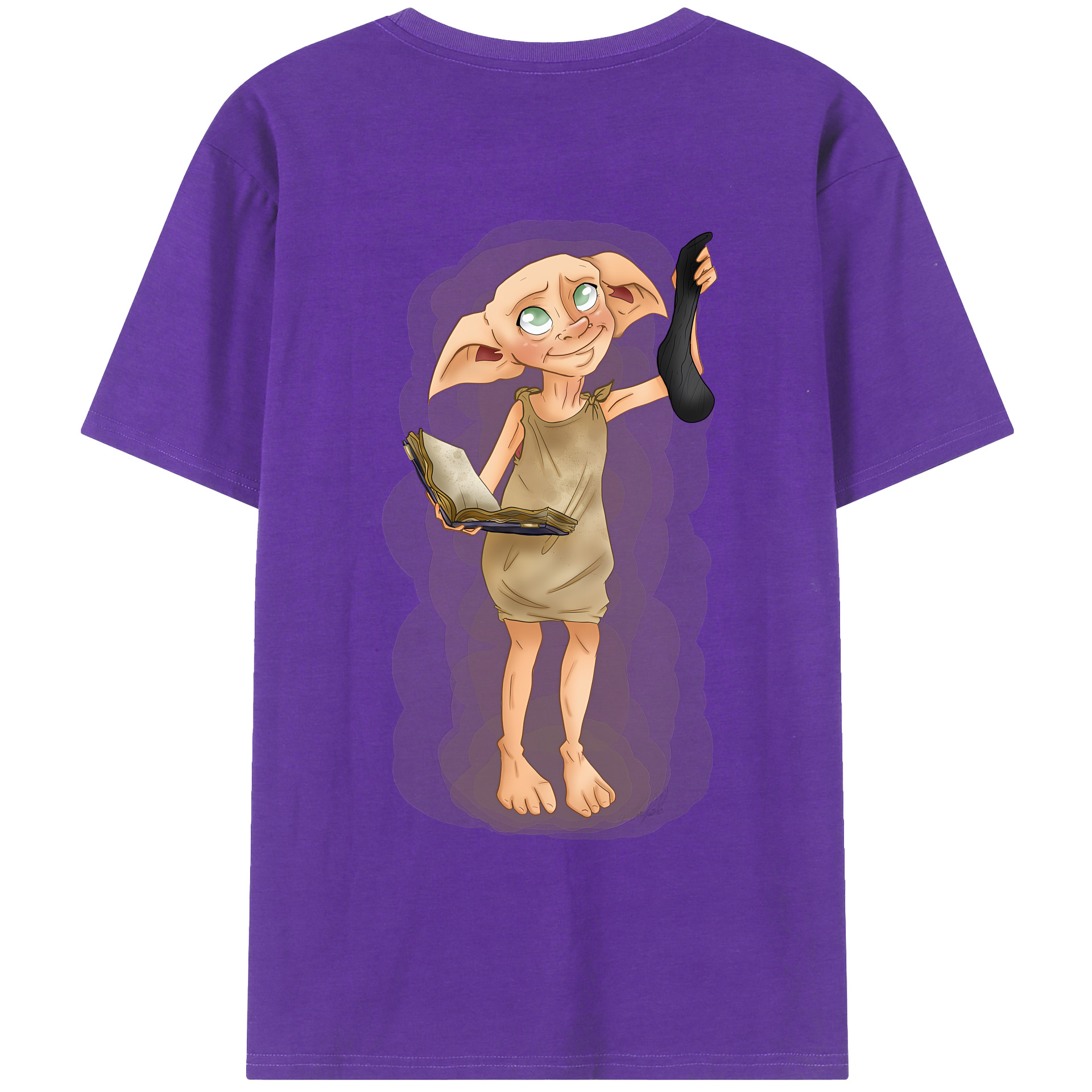 （画像用） Harry Potter ハリー・ポッターシリーズ 綿100％ メンズ半袖Tシャツ（バックプリント） 通気性