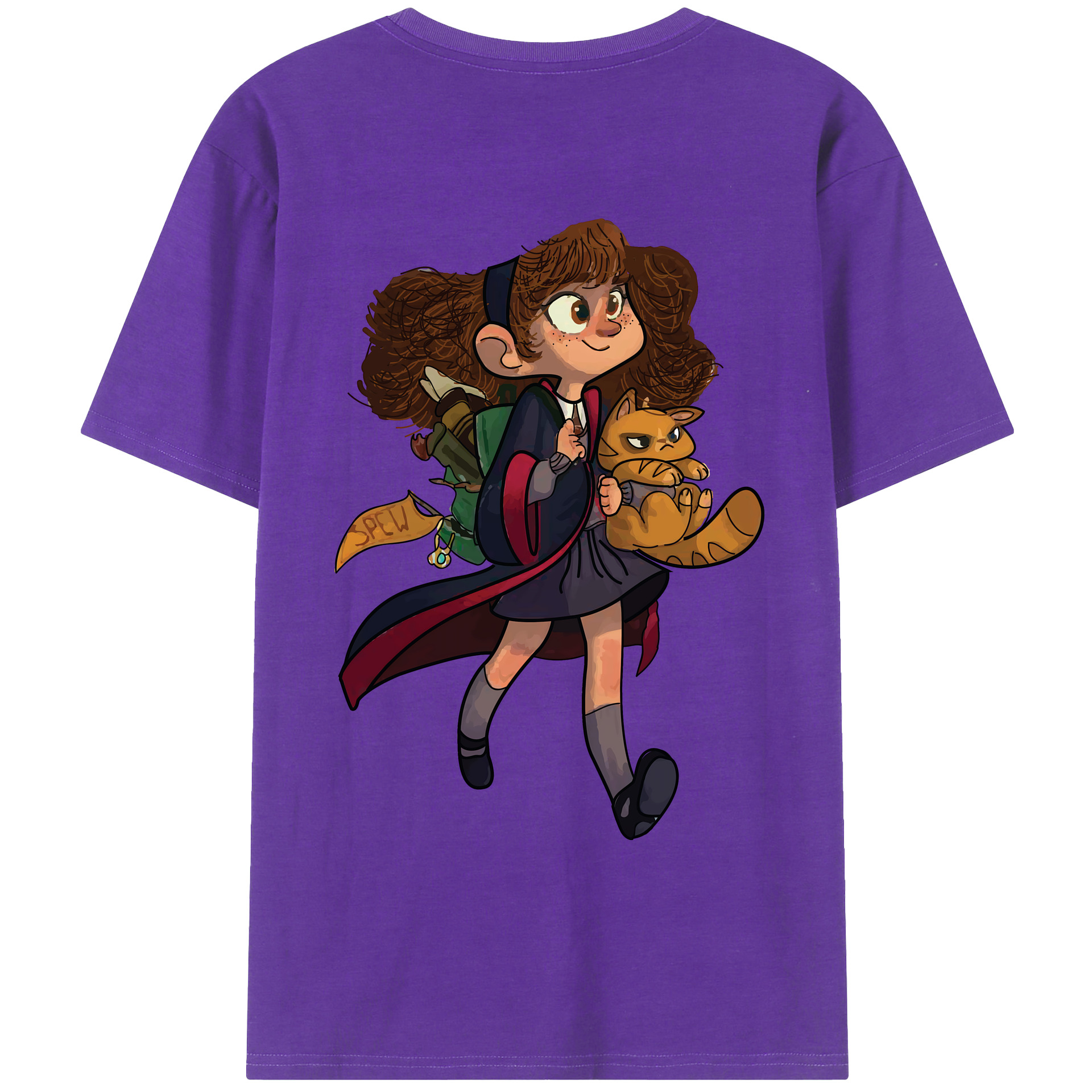 （画像用） Harry Potter ハリー・ポッターシリーズ 綿100％ メンズ半袖Tシャツ（バックプリント） 通気性