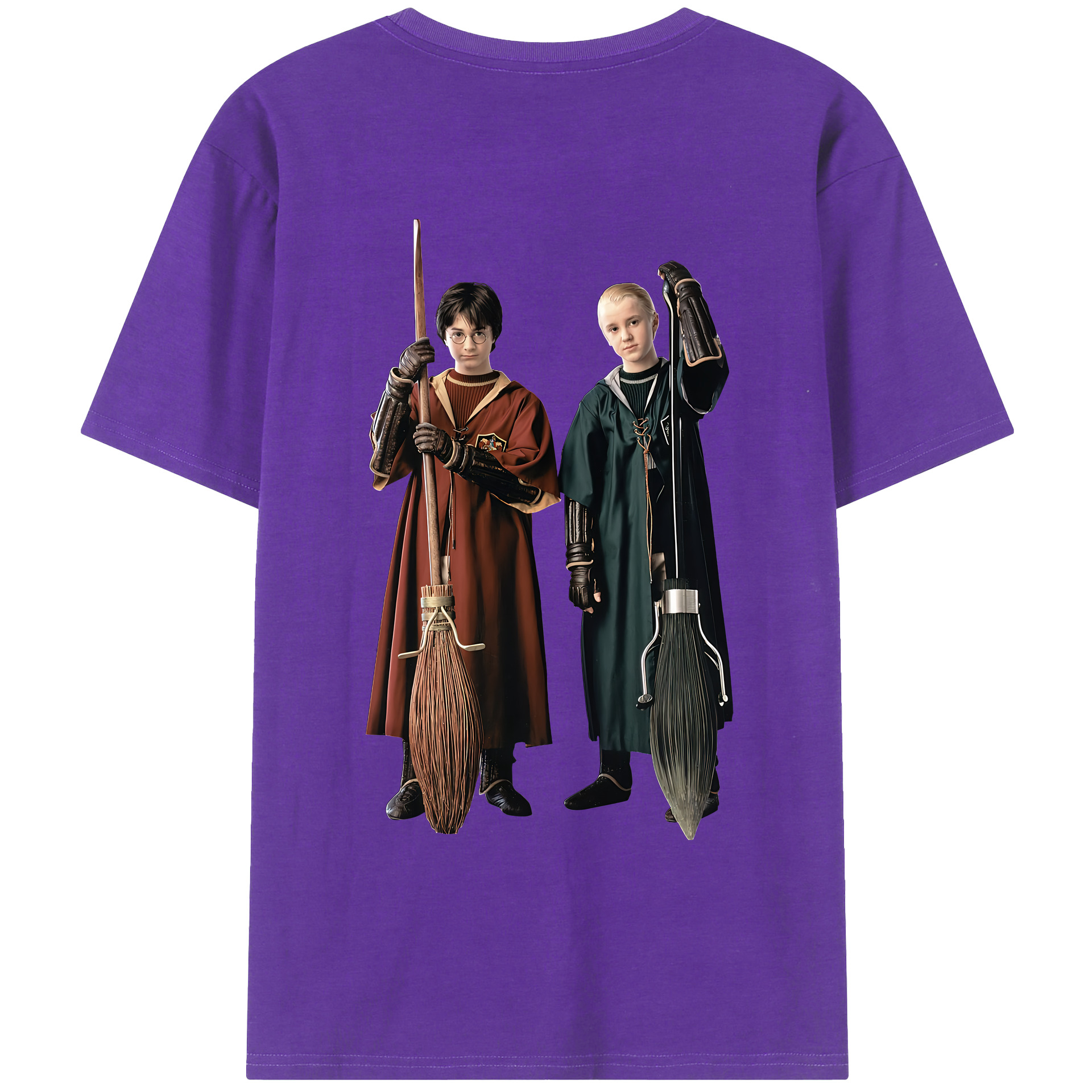 （画像用） Harry Potter ハリー・ポッターシリーズ 綿100％ メンズ半袖Tシャツ（バックプリント） 通気性