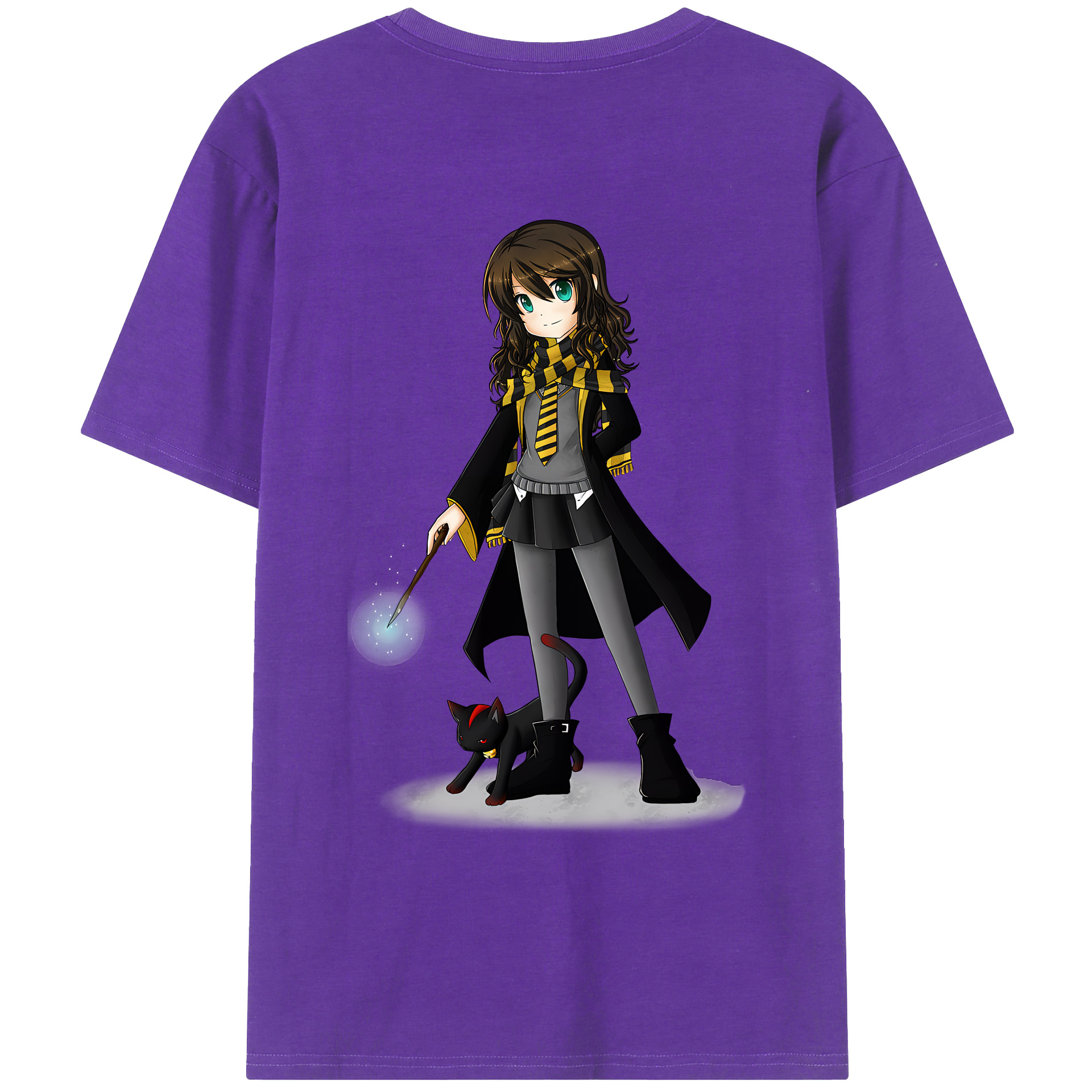 （画像用） Harry Potter ハリー・ポッターシリーズ 綿100％ メンズ半袖Tシャツ（バックプリント） 通気性