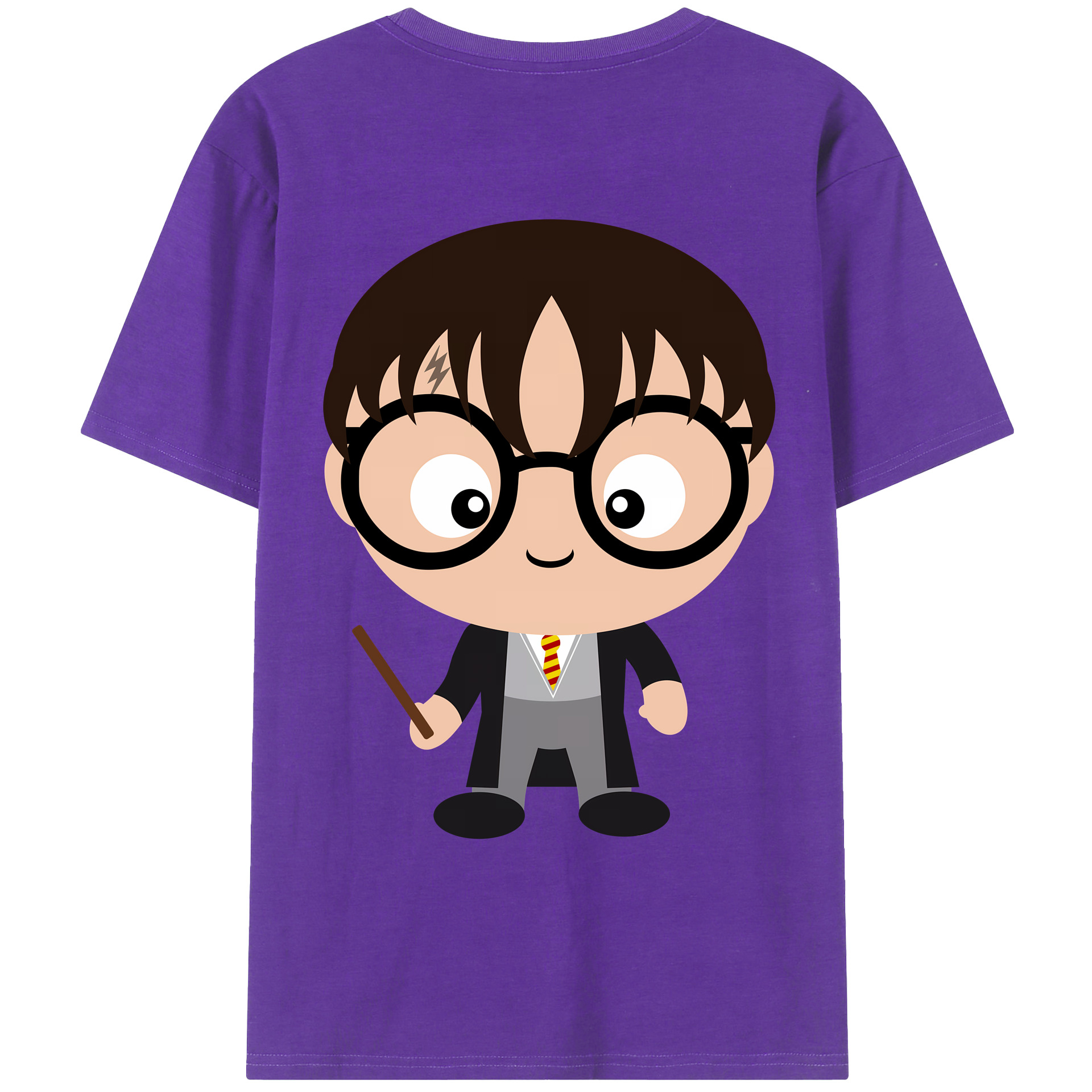 （画像用） Harry Potter ハリー・ポッターシリーズ 綿100％ メンズ半袖Tシャツ（バックプリント） 通気性