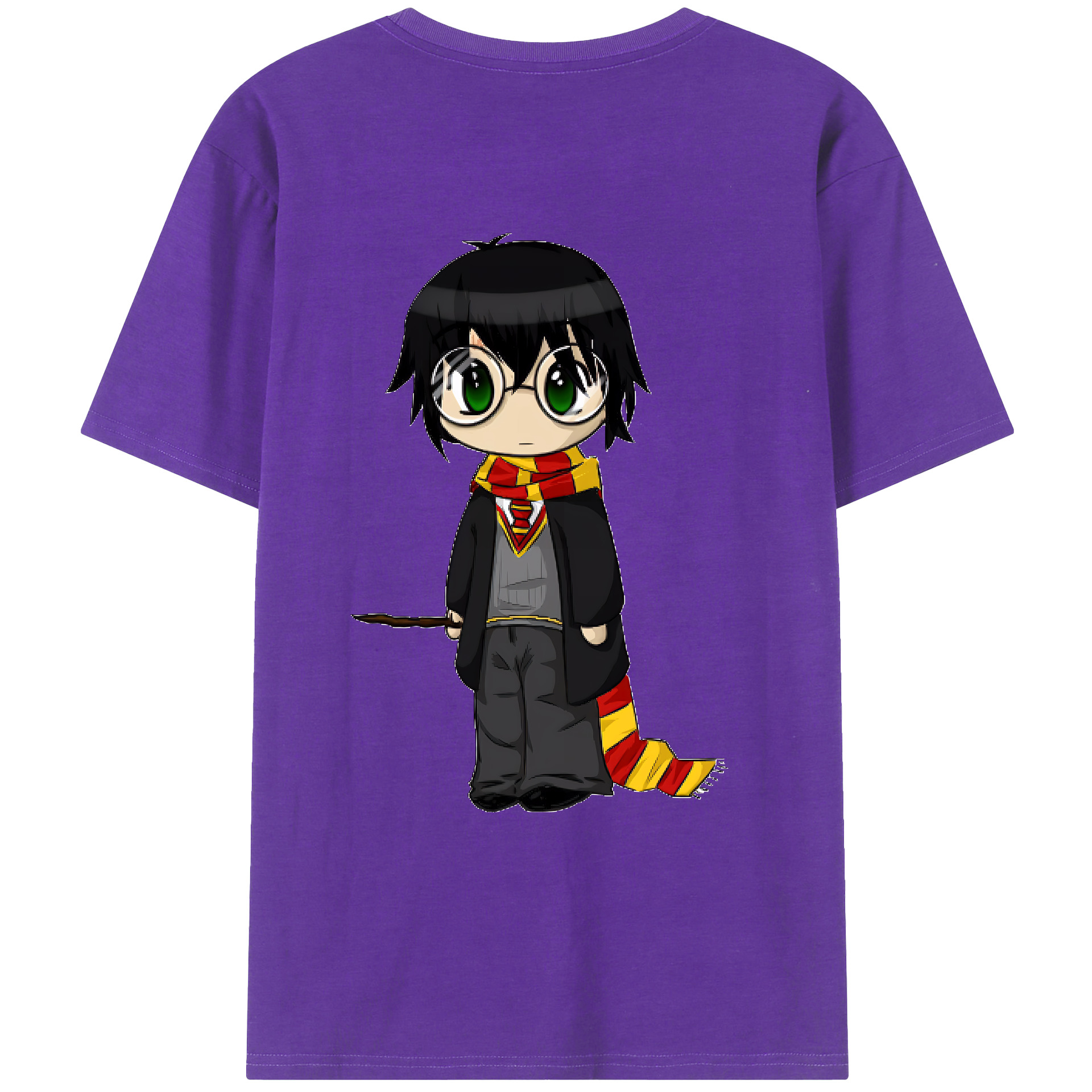 （画像用） Harry Potter ハリー・ポッターシリーズ 綿100％ メンズ半袖Tシャツ（バックプリント） 通気性