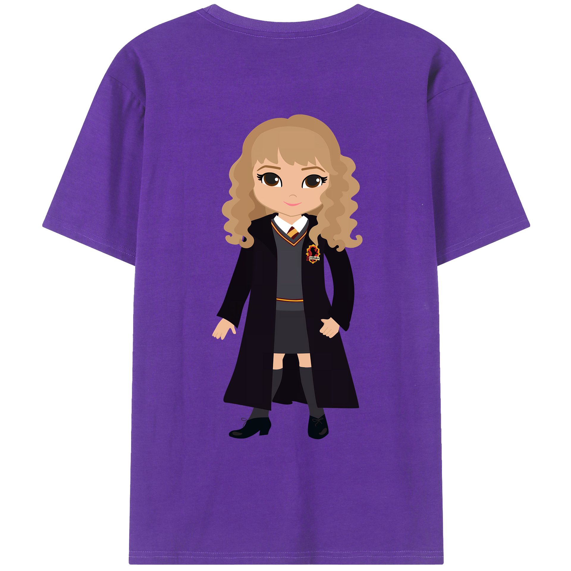（画像用） Harry Potter ハリー・ポッターシリーズ 綿100％ メンズ半袖Tシャツ（バックプリント） 通気性