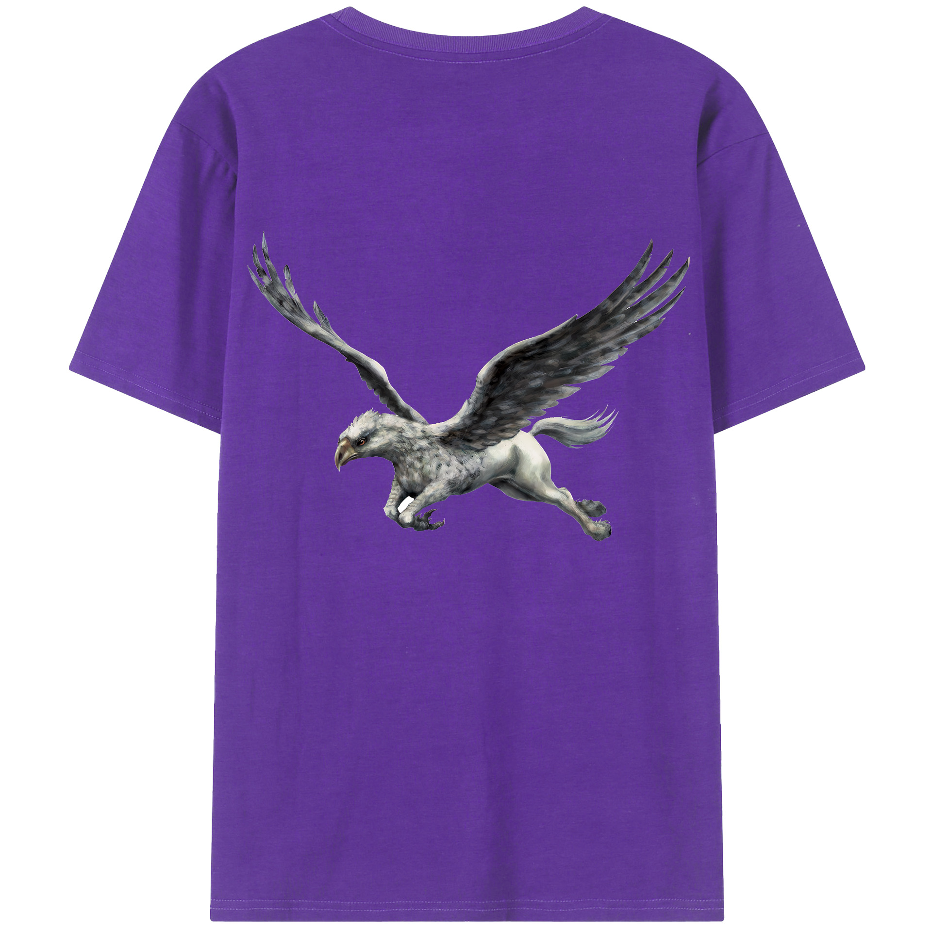 （画像用） Harry Potter ハリー・ポッターシリーズ 綿100％ メンズ半袖Tシャツ（バックプリント） 通気性