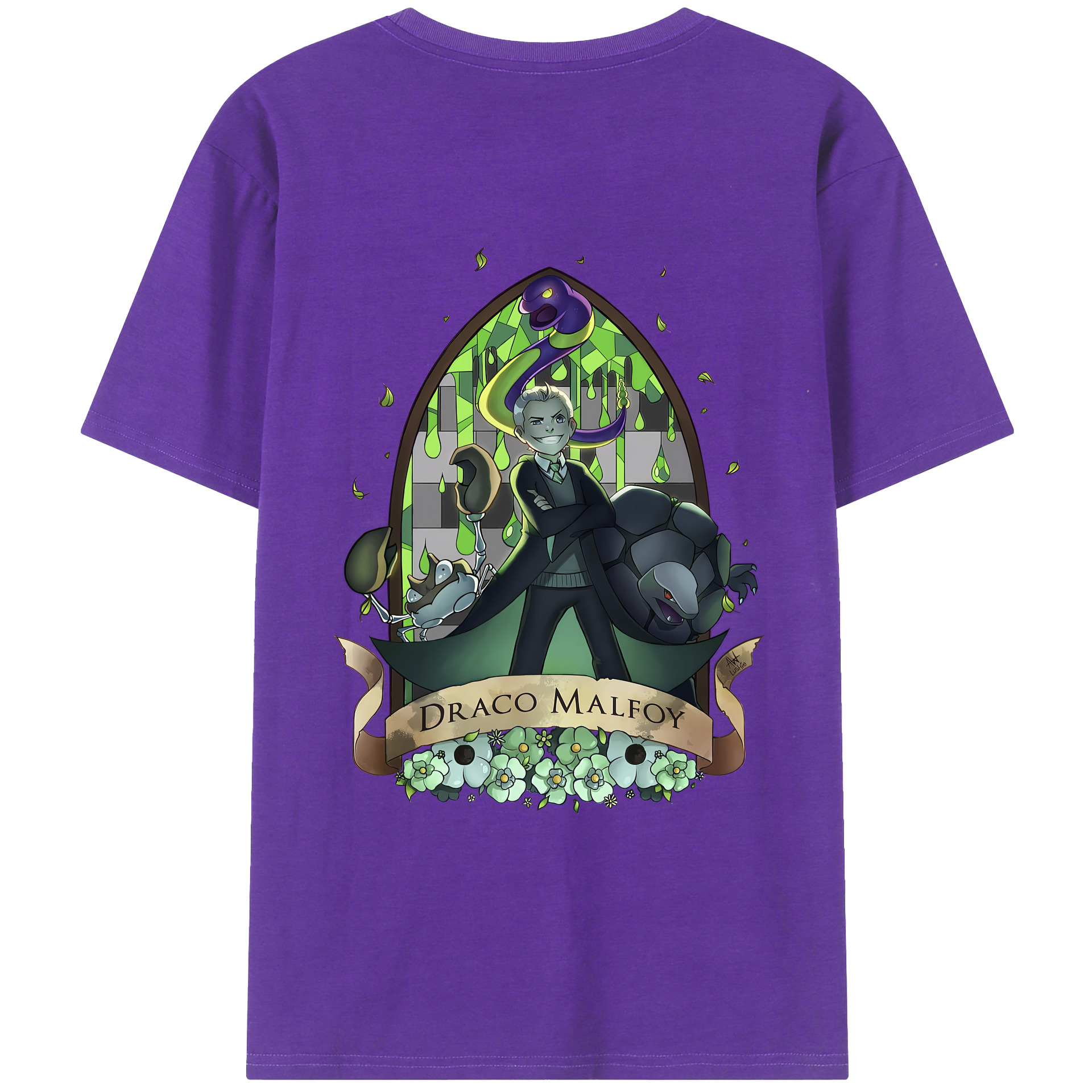（画像用） Harry Potter ハリー・ポッターシリーズ 綿100％ メンズ半袖Tシャツ（バックプリント） 通気性