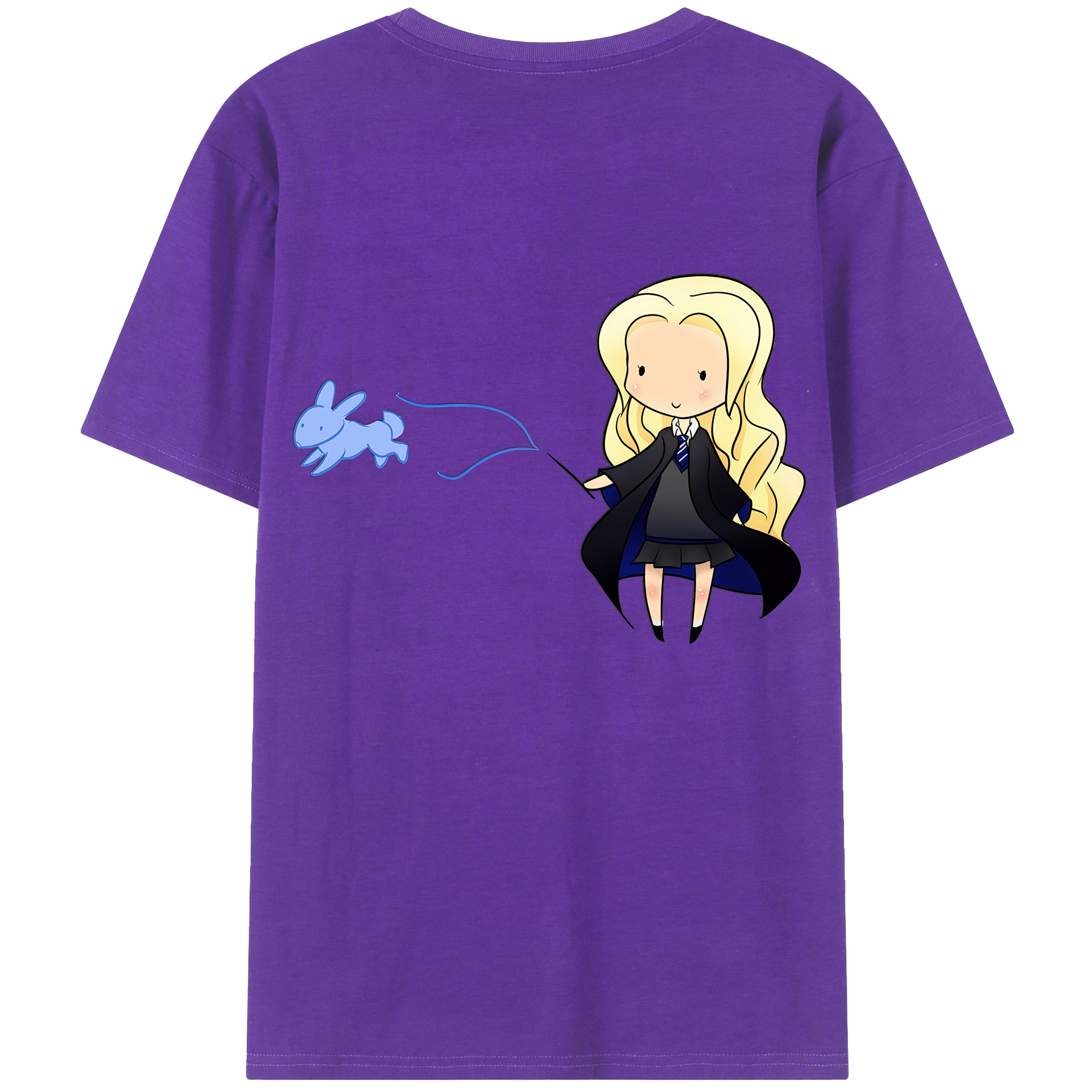 （画像用） Harry Potter ハリー・ポッターシリーズ 綿100％ メンズ半袖Tシャツ（バックプリント） 通気性